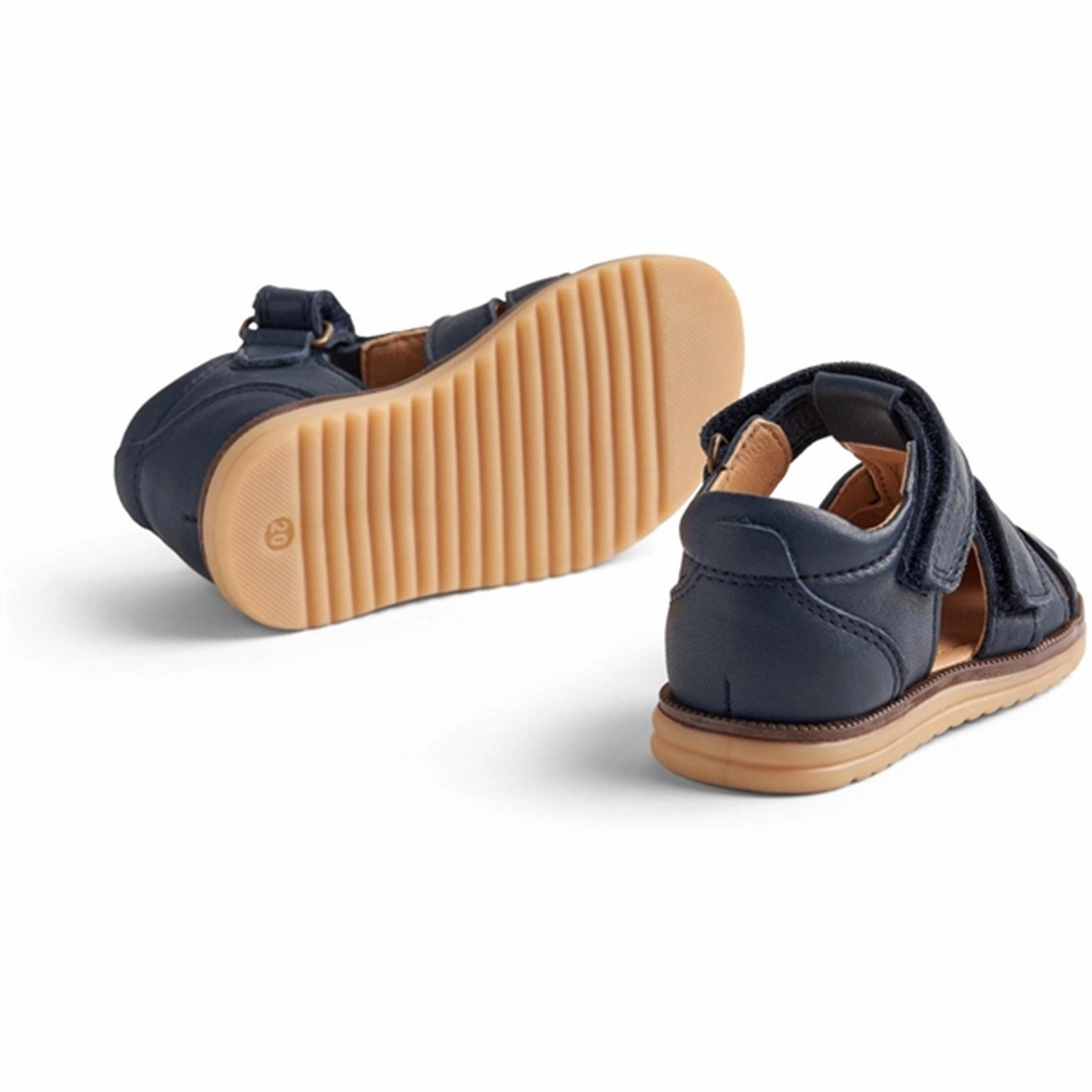 Wheat Sandal Closed Toe Sky Navy Clean-Motion System