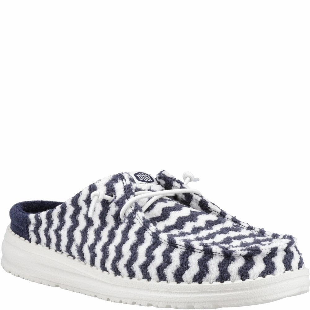 Heydude Wendy Slip Terry Stripe Mule Quiet Performance