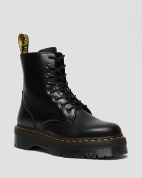 Jadon Polished Smooth Leather Platform Boots Refined Looks Refined Silhouette