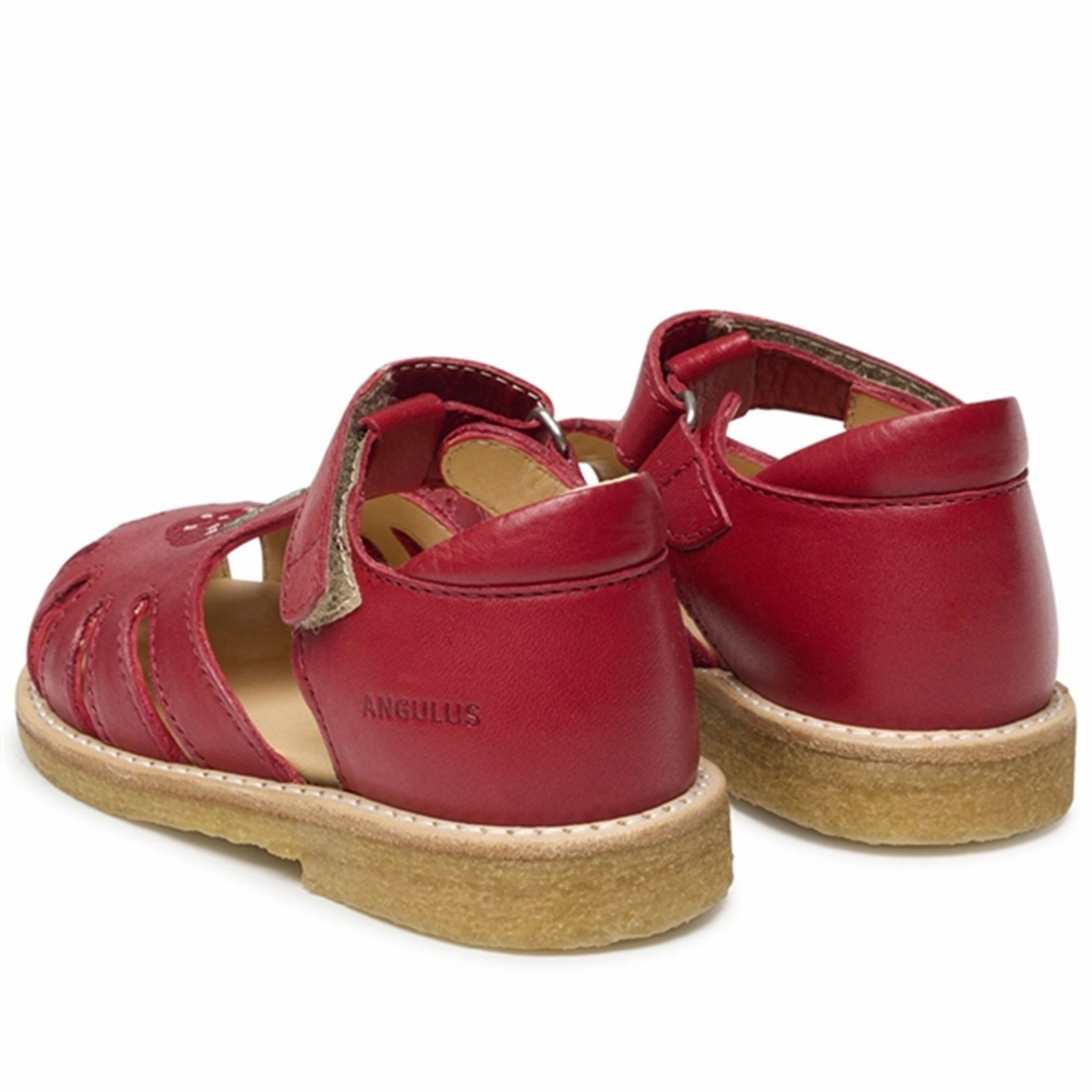 Go-Easy Gear Angulus Sandal W. Strawberry And Velcro Red