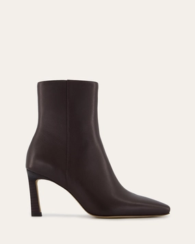 Nessie Mid Ankle Boots Bitter Choc Leather Design-First Lifestyle Drop