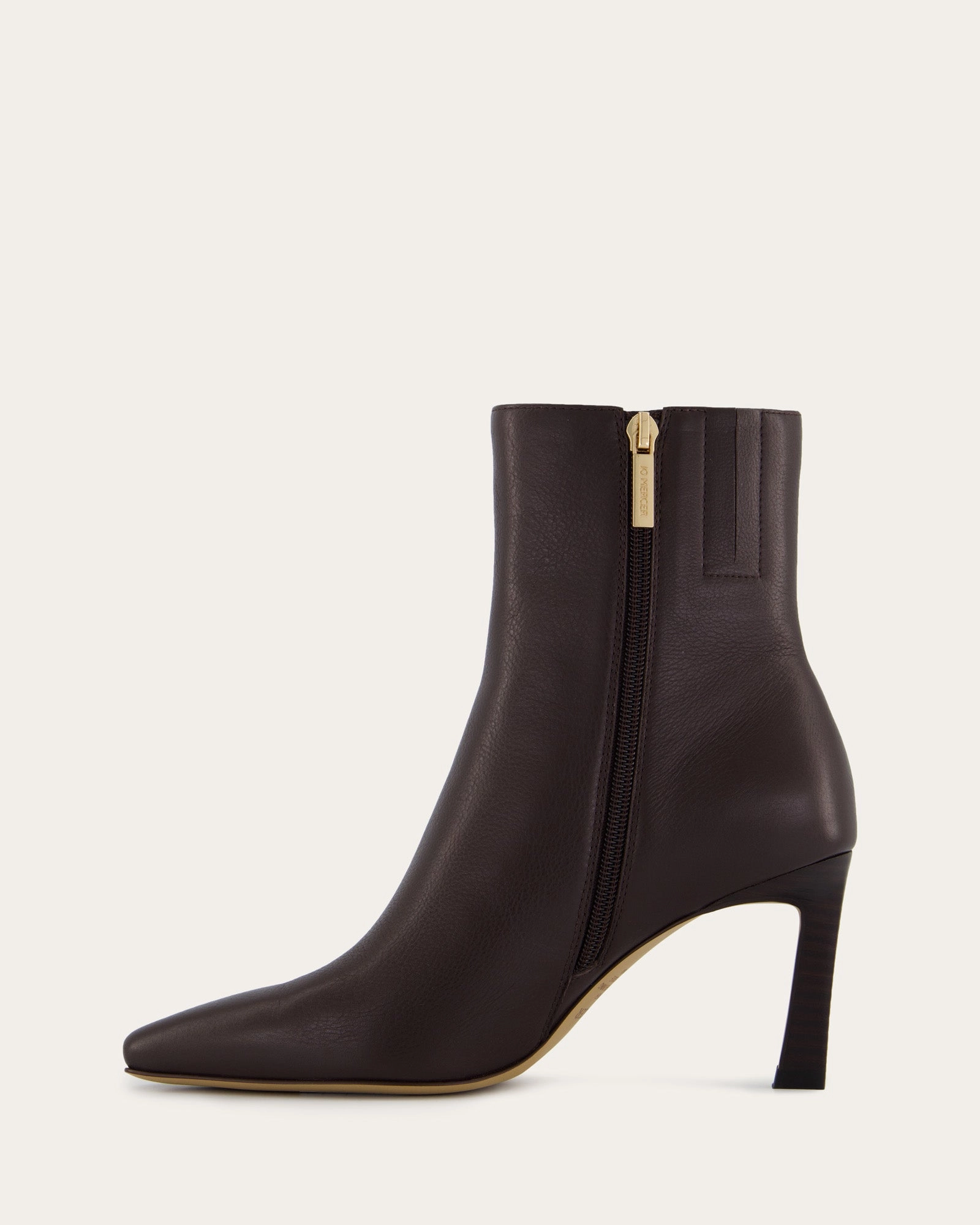 Your New Core Nessie Mid Ankle Boots Bitter Choc Leather