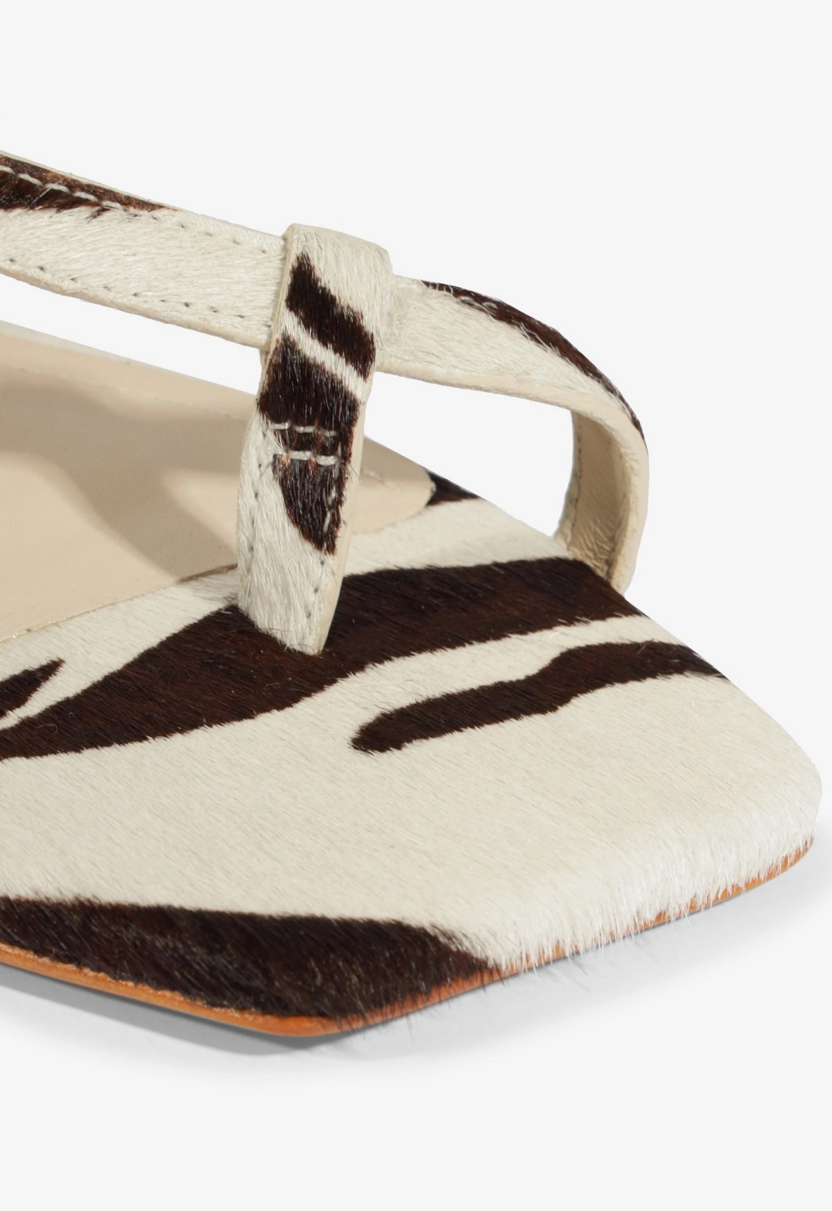 Quiet Boldness Movement Readywear Lisa Animal Print Leather Flat Sandal
