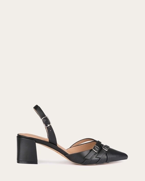 Coby Low Heels Black Leather Crafted For Presence