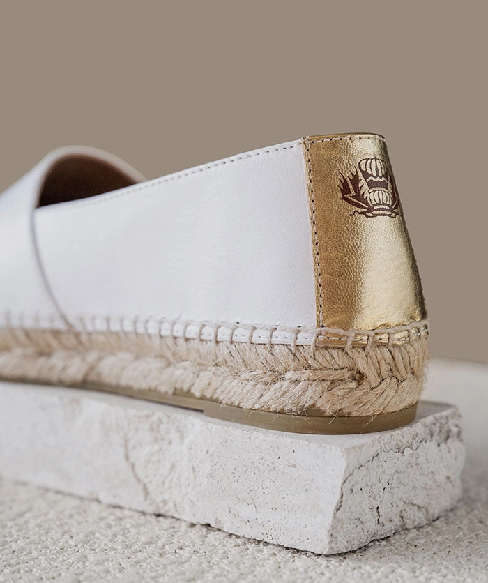 Izia White And Gold Espadrille Adaptable Pieces