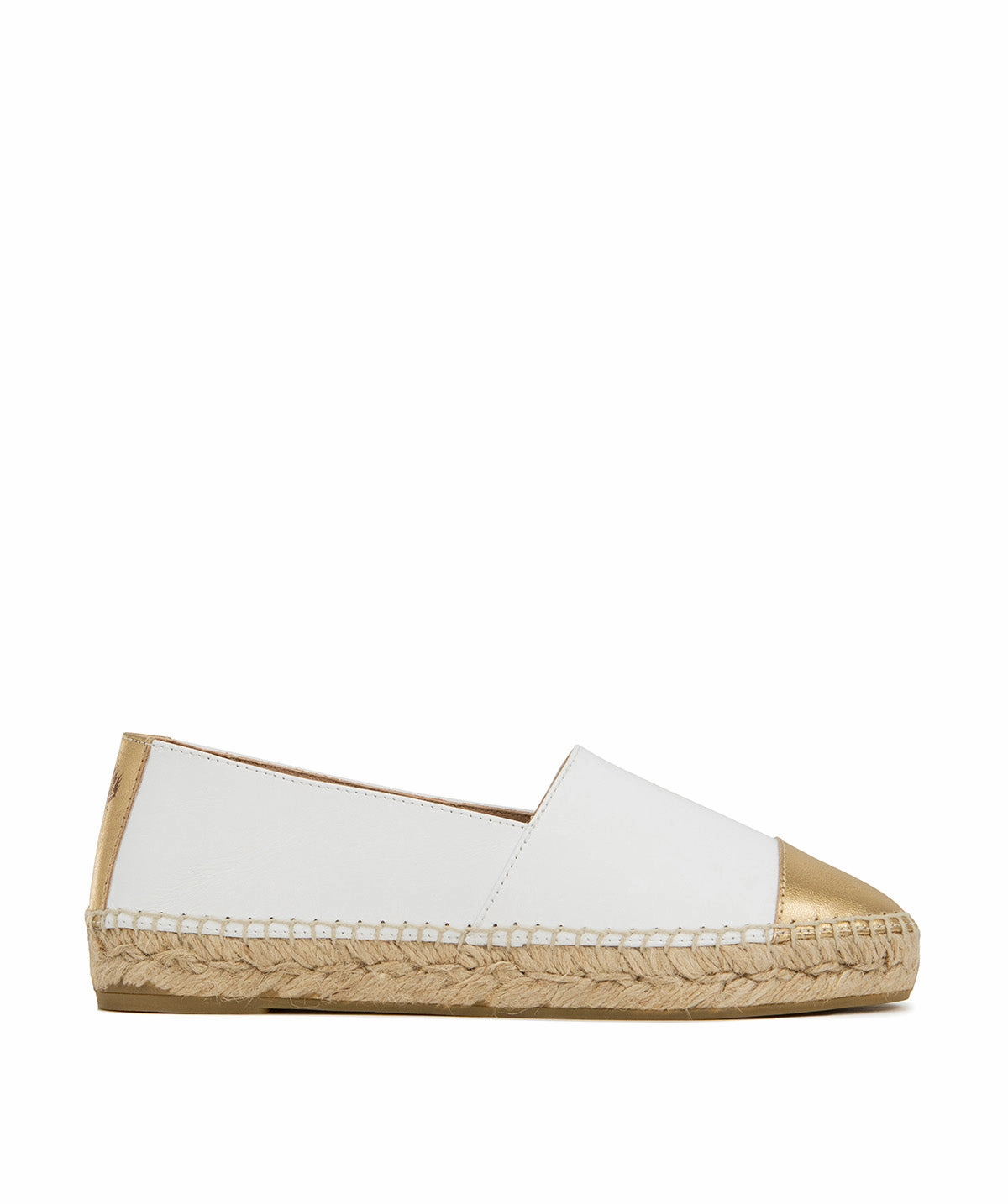 Your Mobile Look Izia White And Gold Espadrille