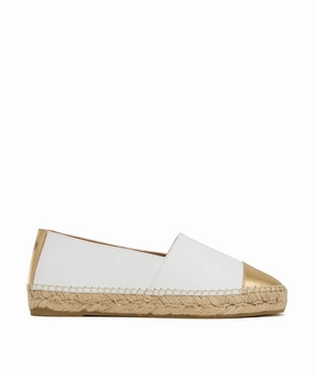 Your Mobile Look Izia White And Gold Espadrille