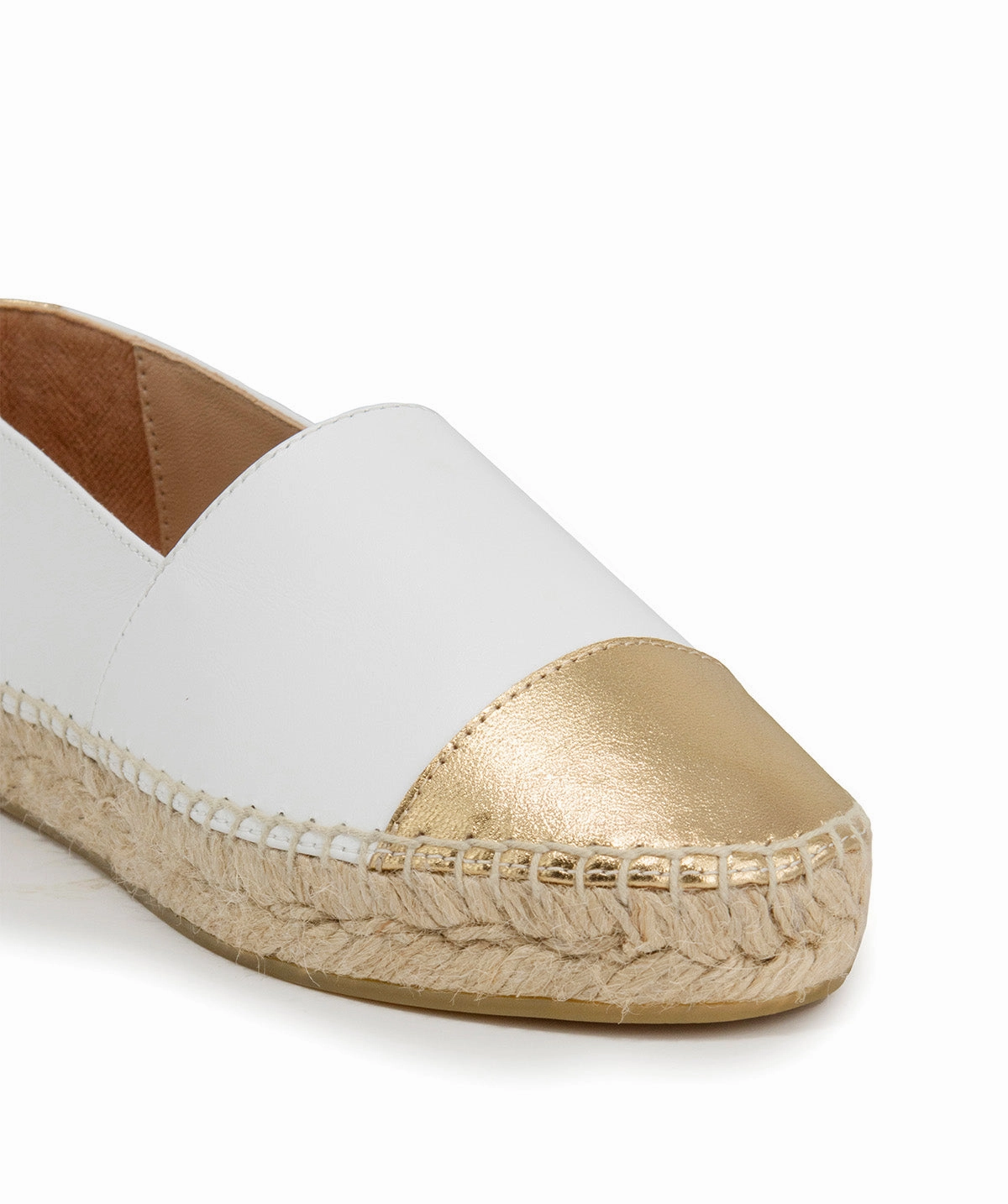 Refined Fit Gear Izia White And Gold Espadrille