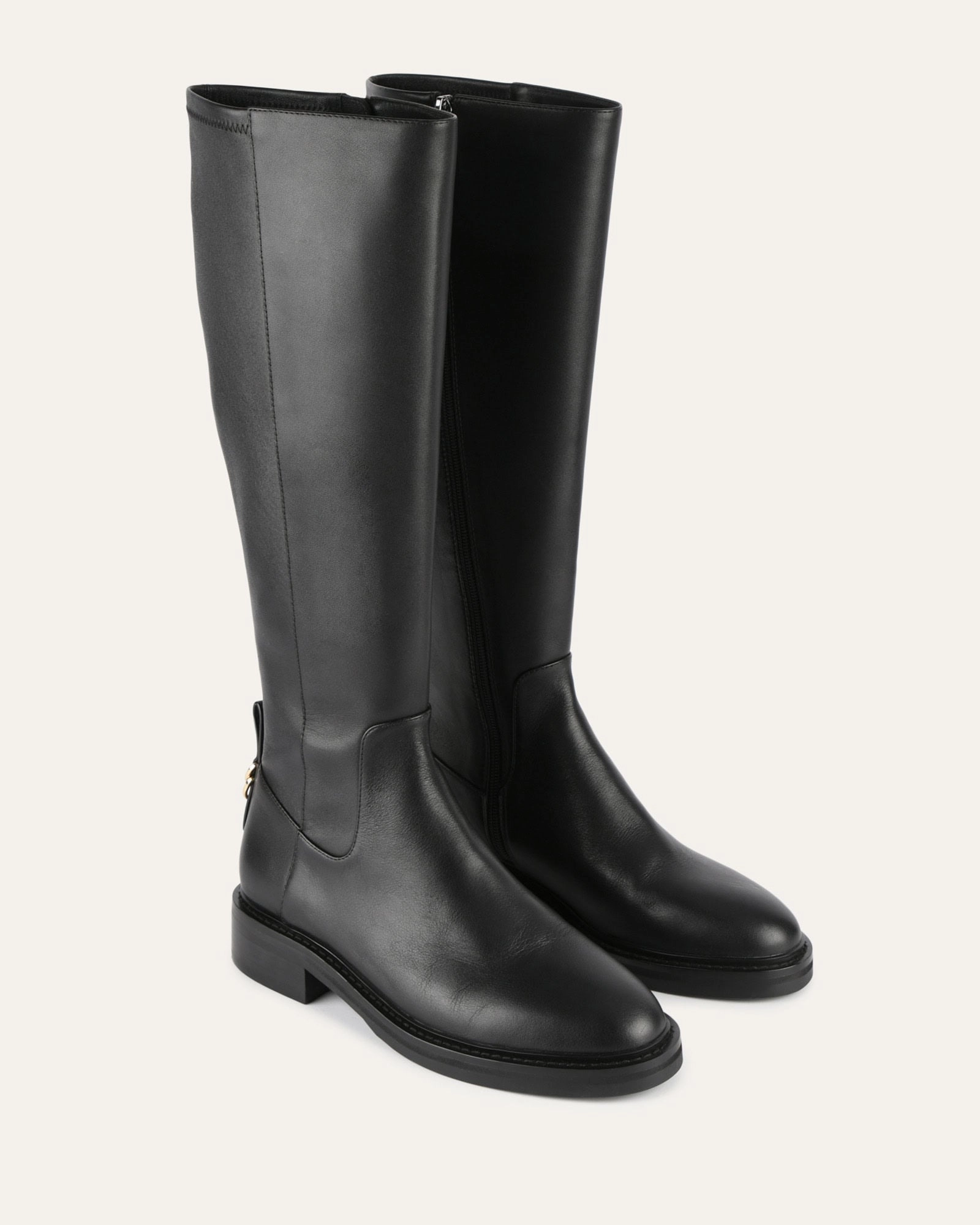 Lifestyle Ahead Jaida Knee Boots Black Leather