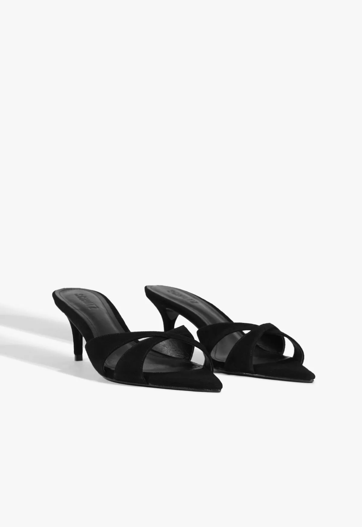Sleek Citywear Layer With Ease Hilda Leaf Mule Suede Sandal