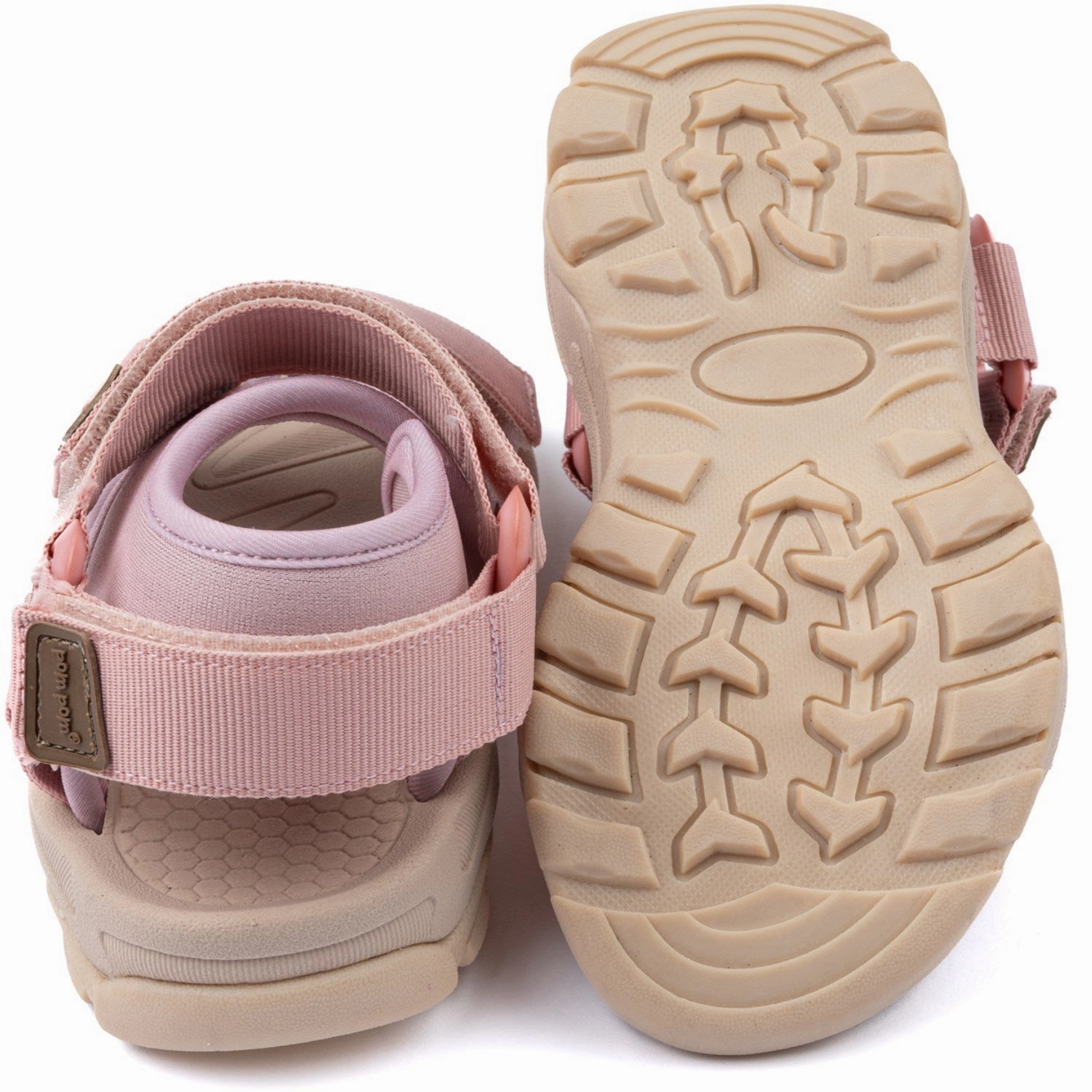 Pom Pom Bright Rose Trecking Sandal Velcro Mindful Wear