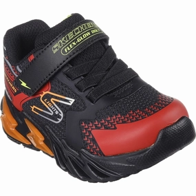 Skechers Boys Flex Glow Bolt Sneakers Black Red Anyday Style Universal Function