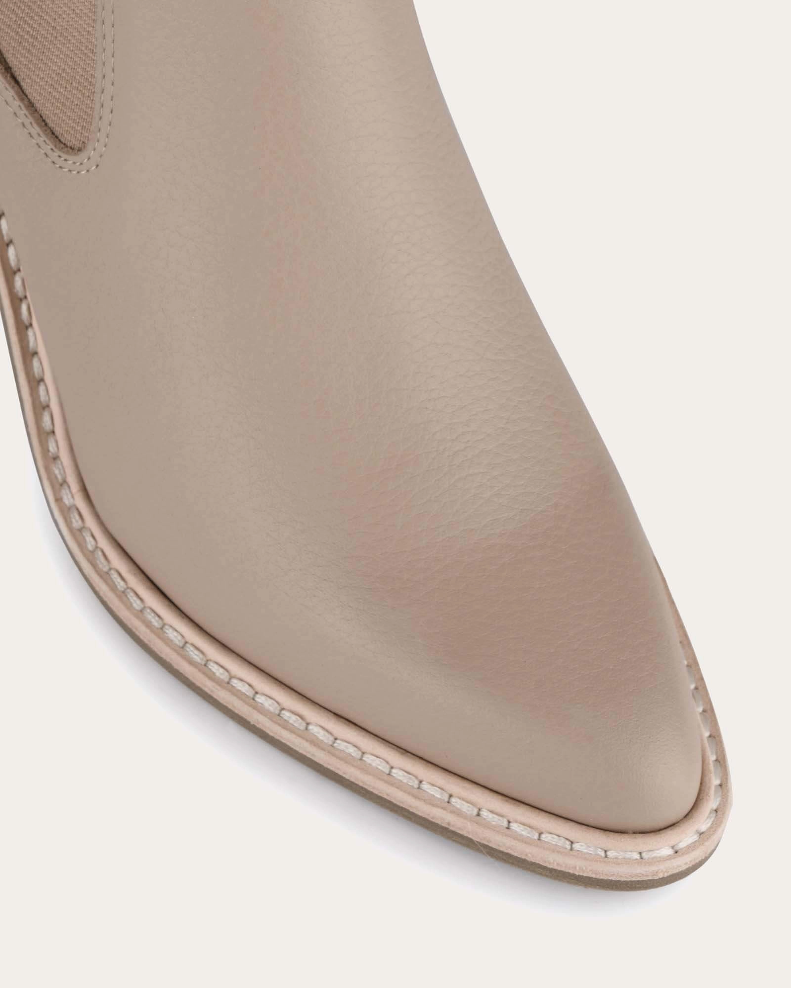 Form-Focused Luxe High Ankle Boots Taupe Leather