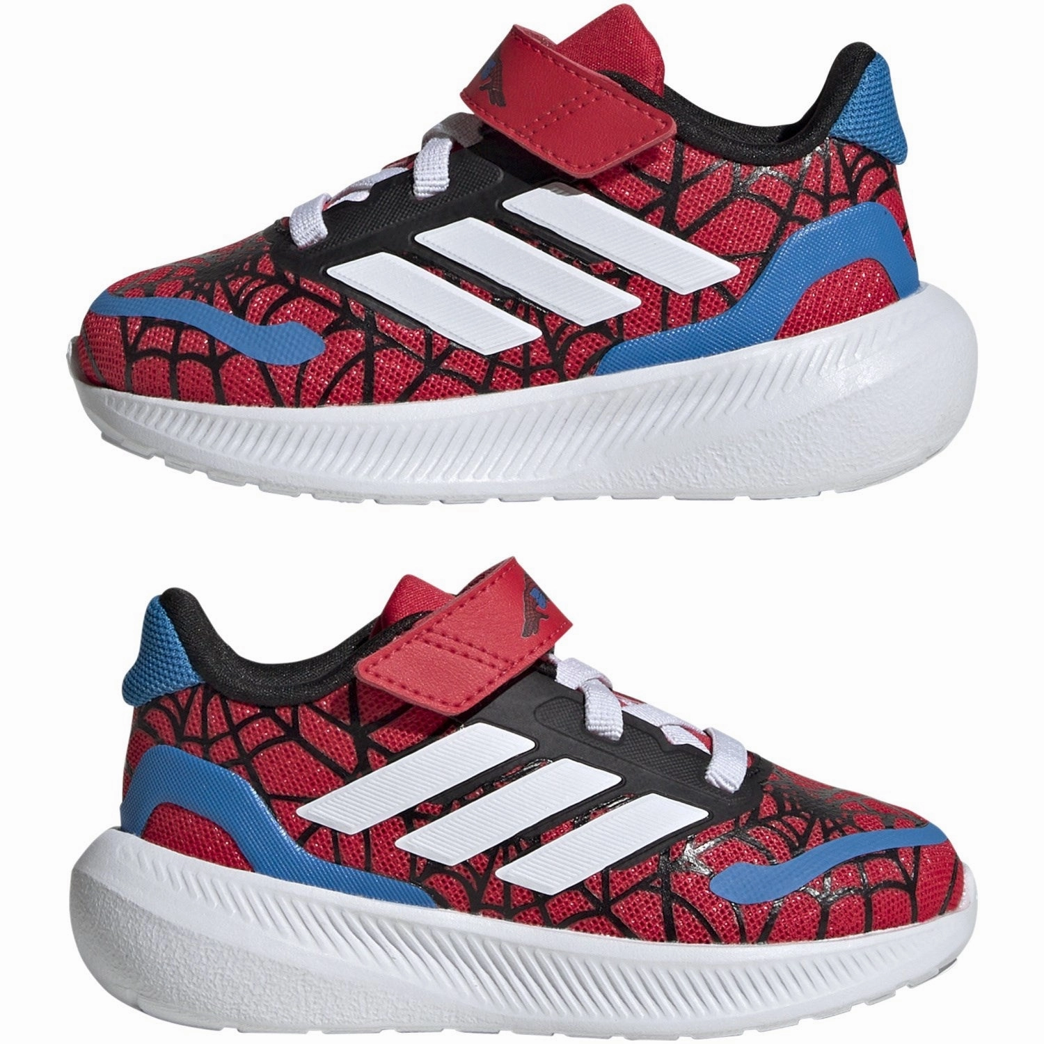 Quiet Design Adidas Originals Pure Ruby/Ftwr White/Bright Blue Runfalcon Spider-Man El I Sneakers