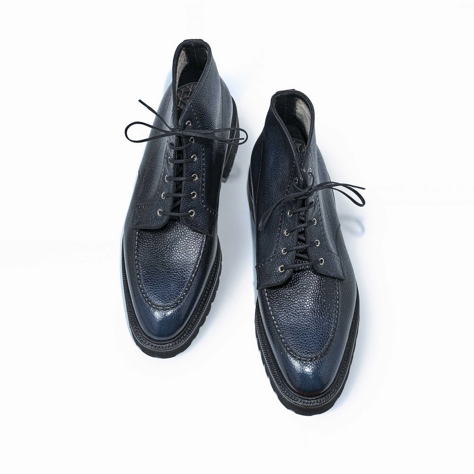 Haring Moc Toe Derby Boot - Orion Handmade Patina Refined Minimalism