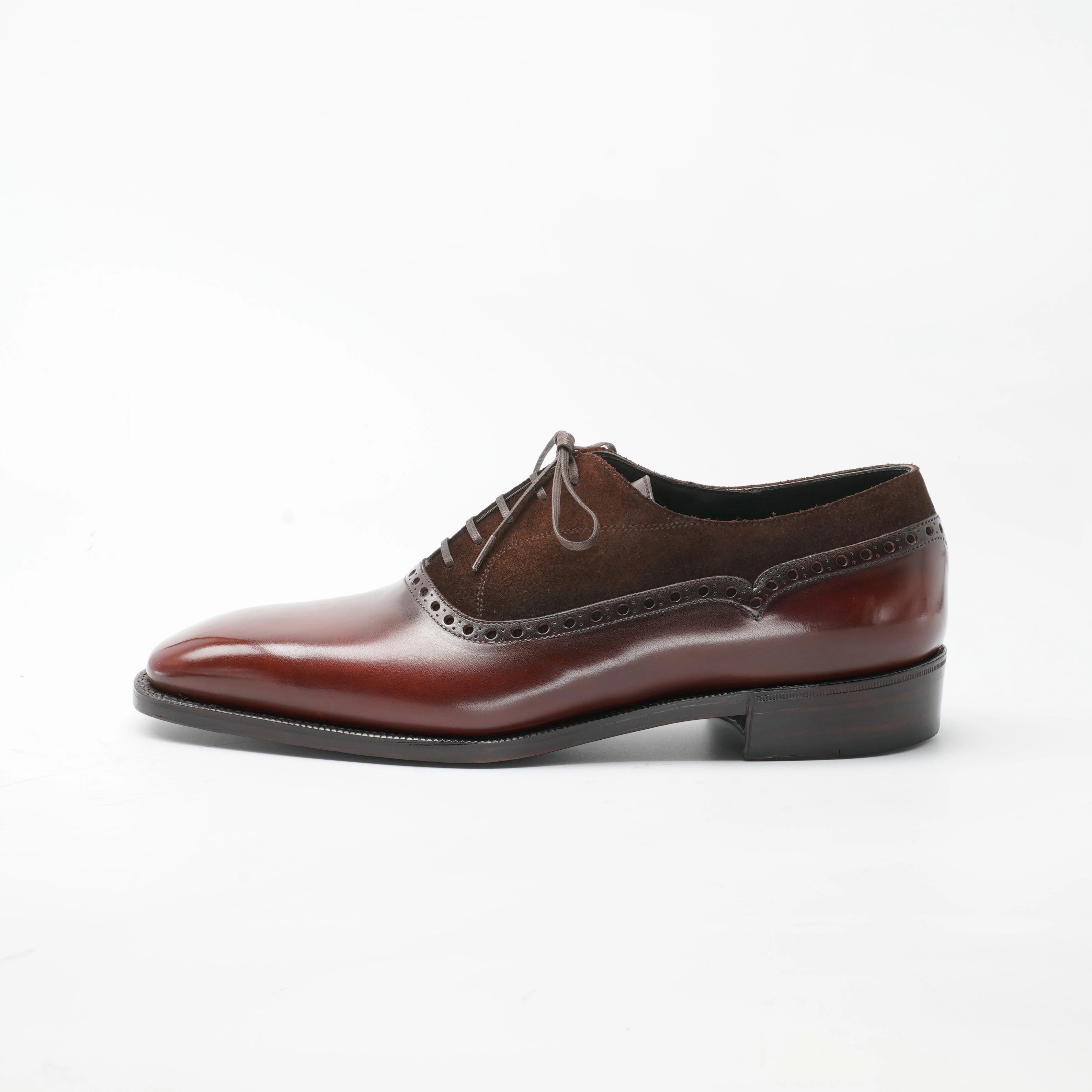Federico Balmoral Brogue Oxford Mto - Chocolate Box Calf & Suede Style Built In Your Core Layer