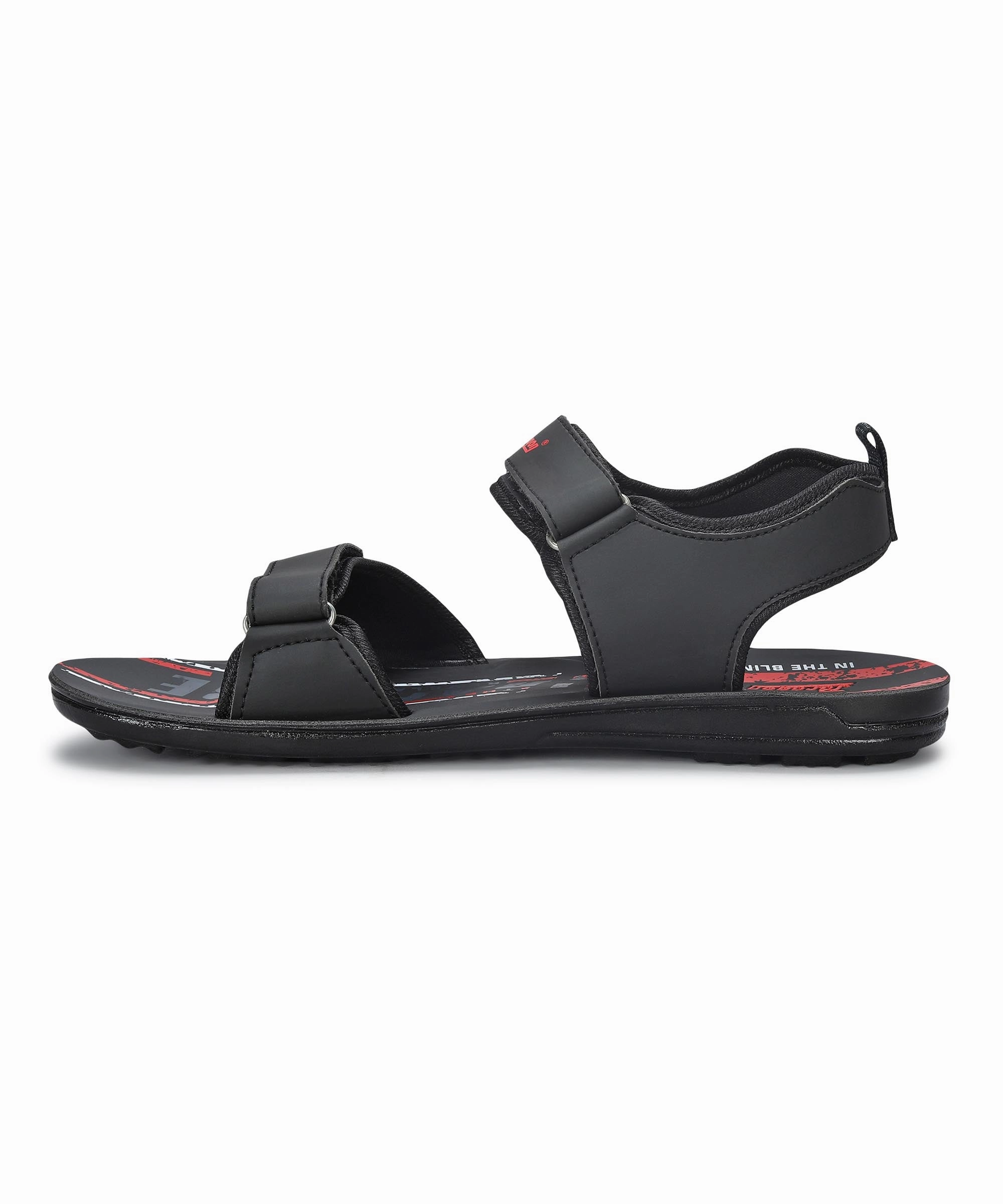 Daily Balance Paragon Men'S Stylish Lightweight & Durable Black Velcro Dailywear Sandals