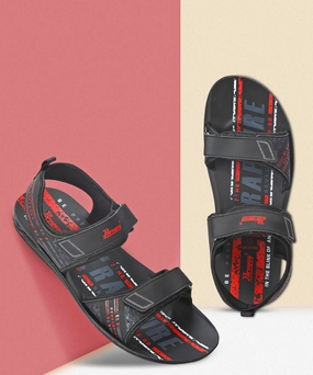 Paragon Men'S Stylish Lightweight & Durable Black Velcro Dailywear Sandals Elevate Your Routine