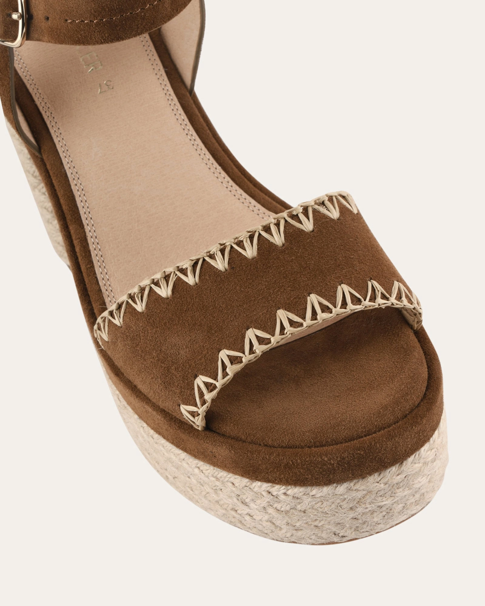 Core Style System Flow-Wear Future Fisher High Heel Platform Sandals Biscuit Suede