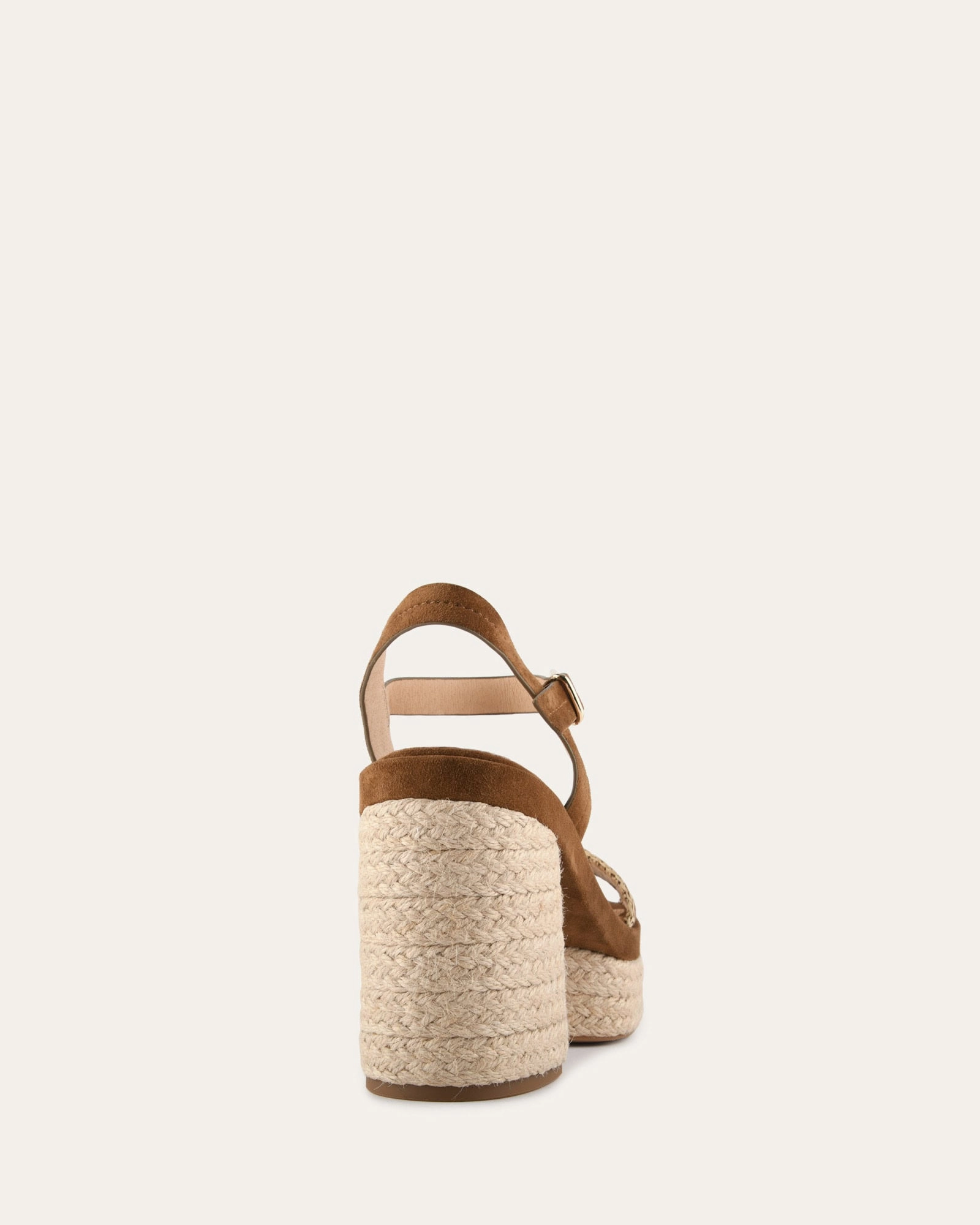 Rhythmic Comfort Modern Momentum Fisher High Heel Platform Sandals Biscuit Suede