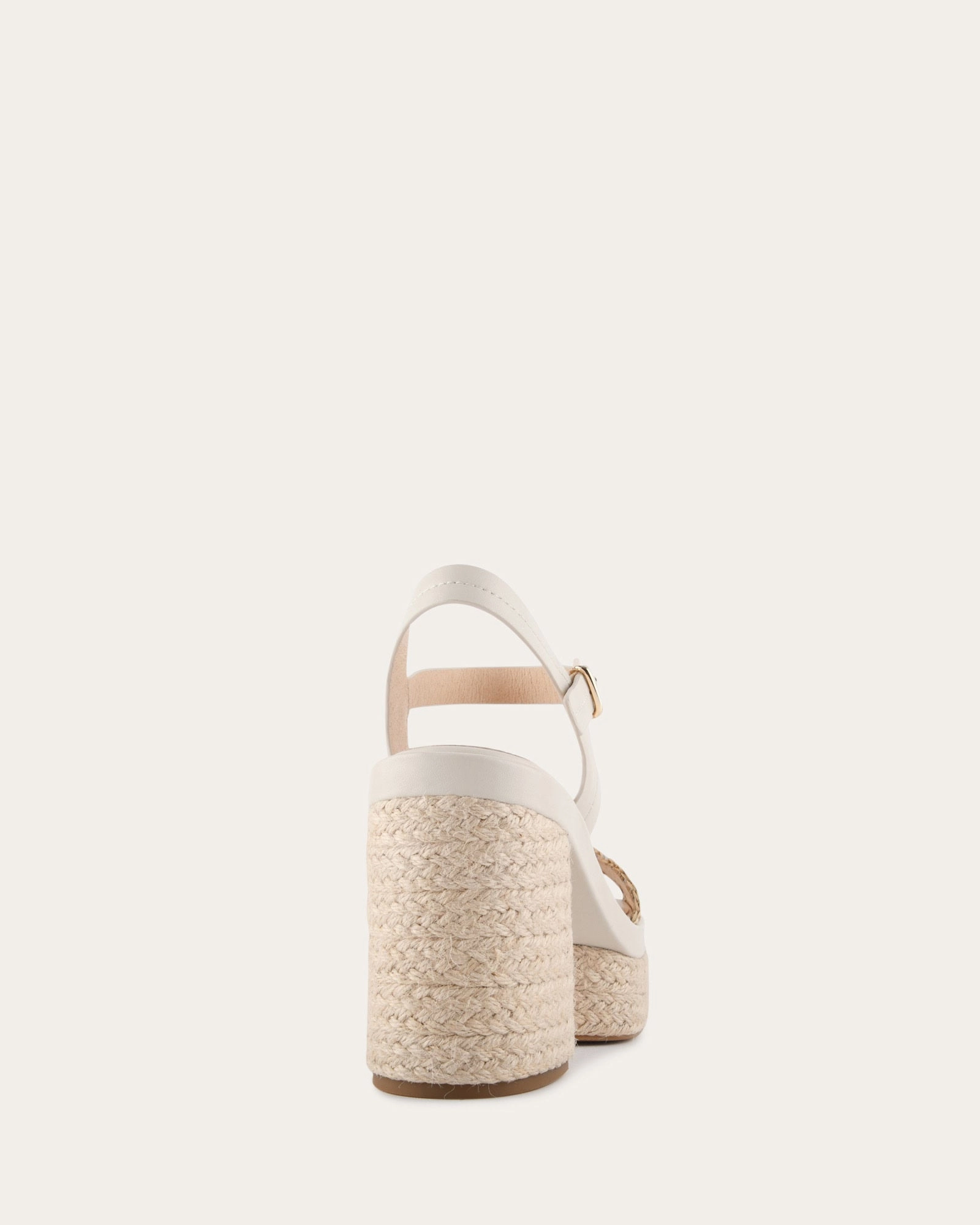 City Rhythm Fisher High Heel Platform Sandals Off White Leather