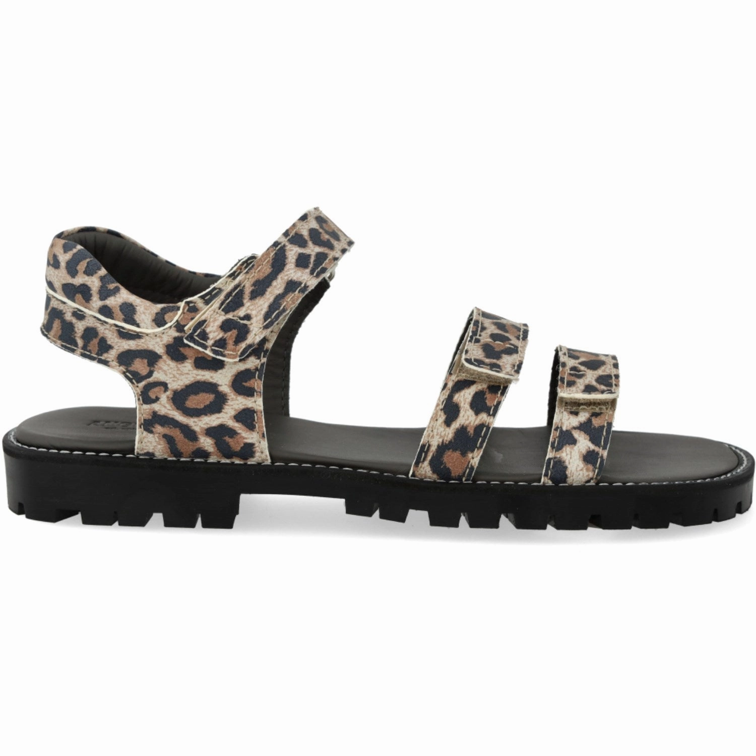 Made To Perform Angulus Leopard Suede Adjustable Leather Sandal With Velcro