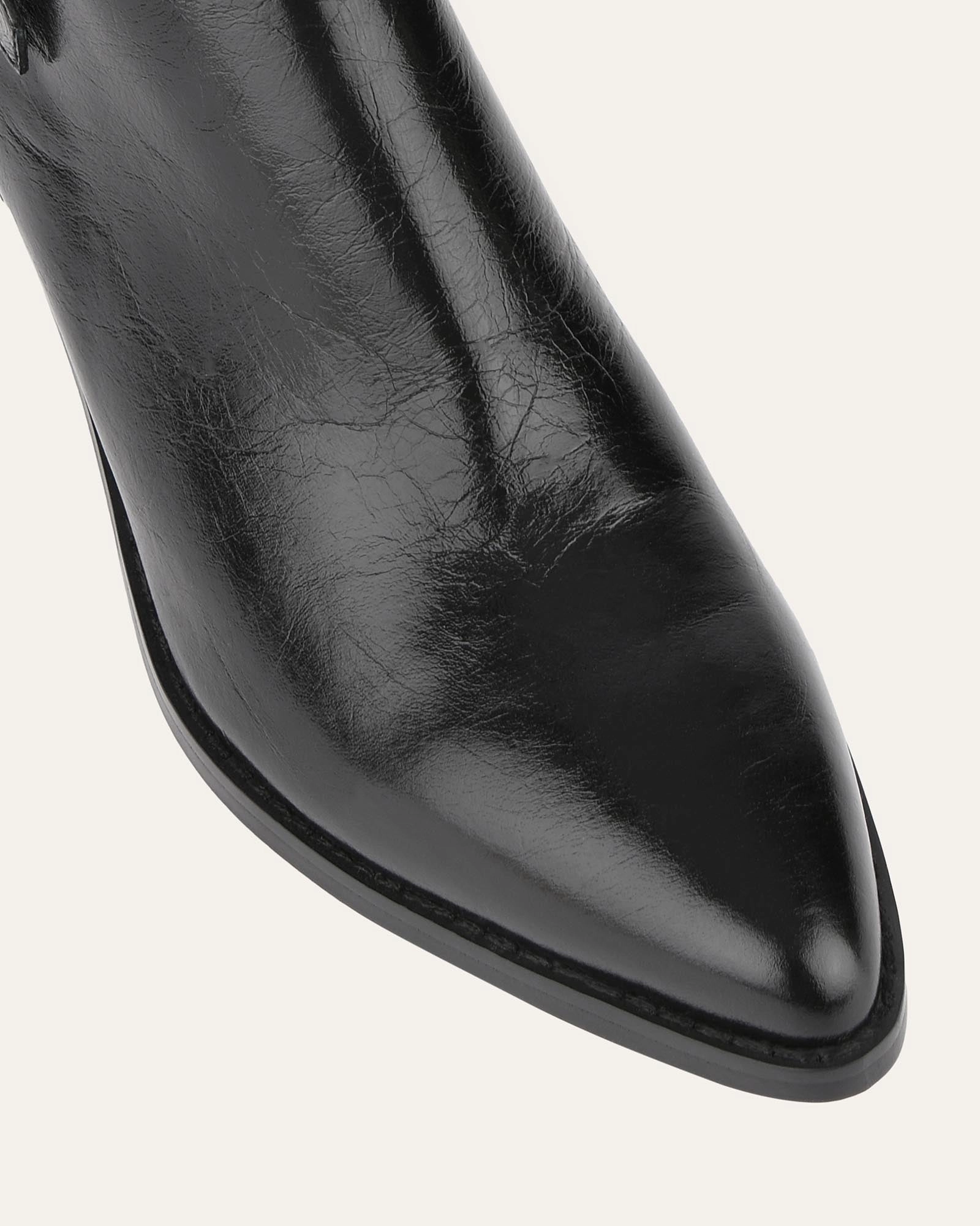 Integrated Lifestyle Free To Move Zena Mid Ankle Boots Black Crinkle Leather