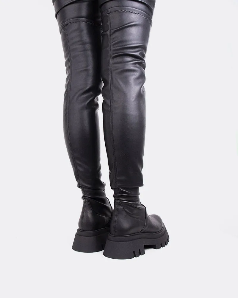 Flames Black Stretch Rhythmic Comfort Contemporary Flow