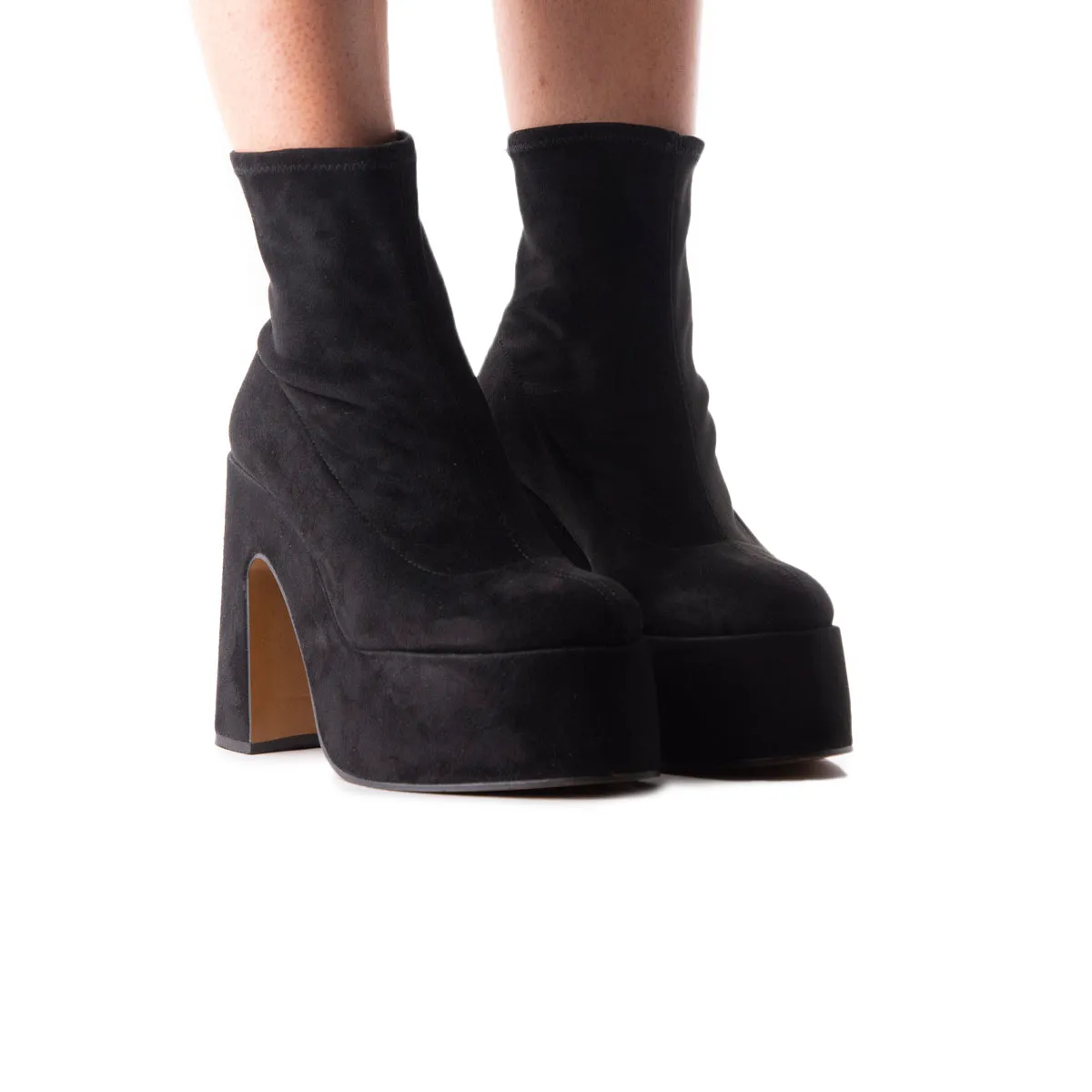 Flash Black Suede Stretch Refined Essentials