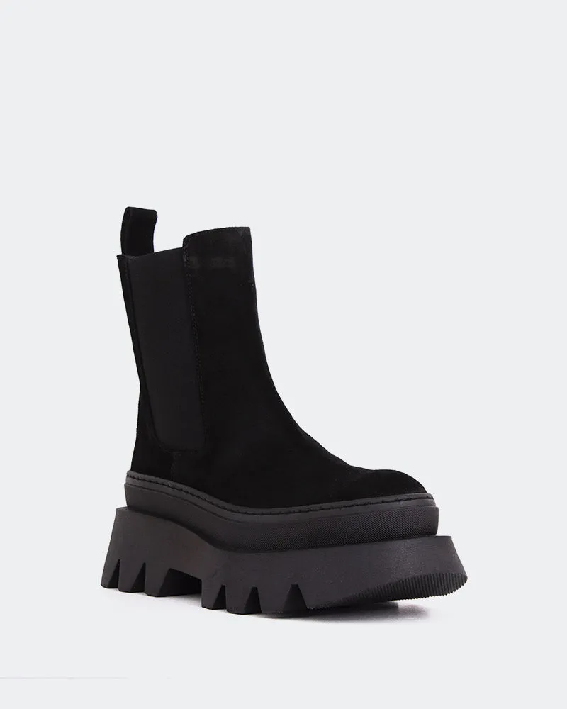 Wolfe Black Suede Modern Wearables Fit-Flow