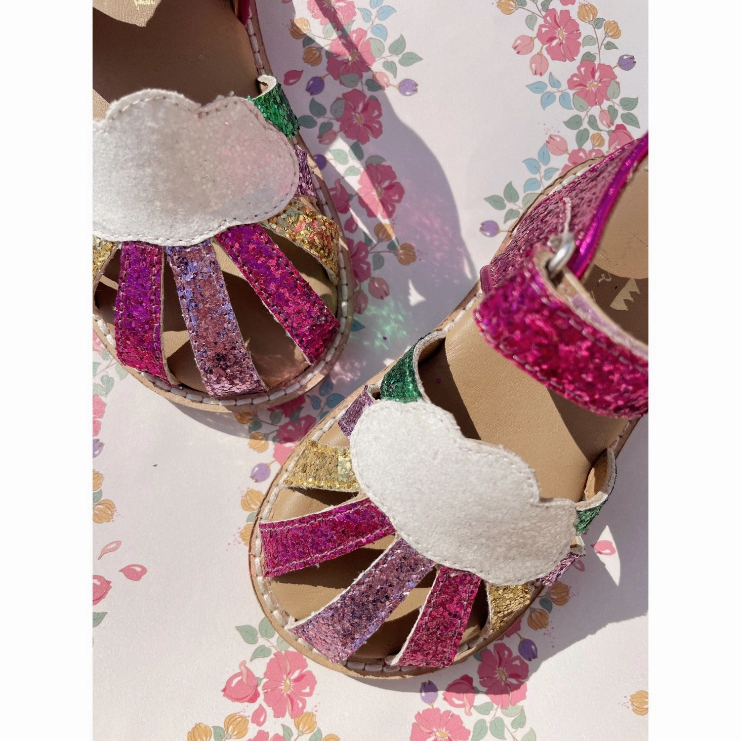 Konges Sl?Jd Flamingo Plume Rainbow Sandal Low-Key Luxe Modern Rhythm