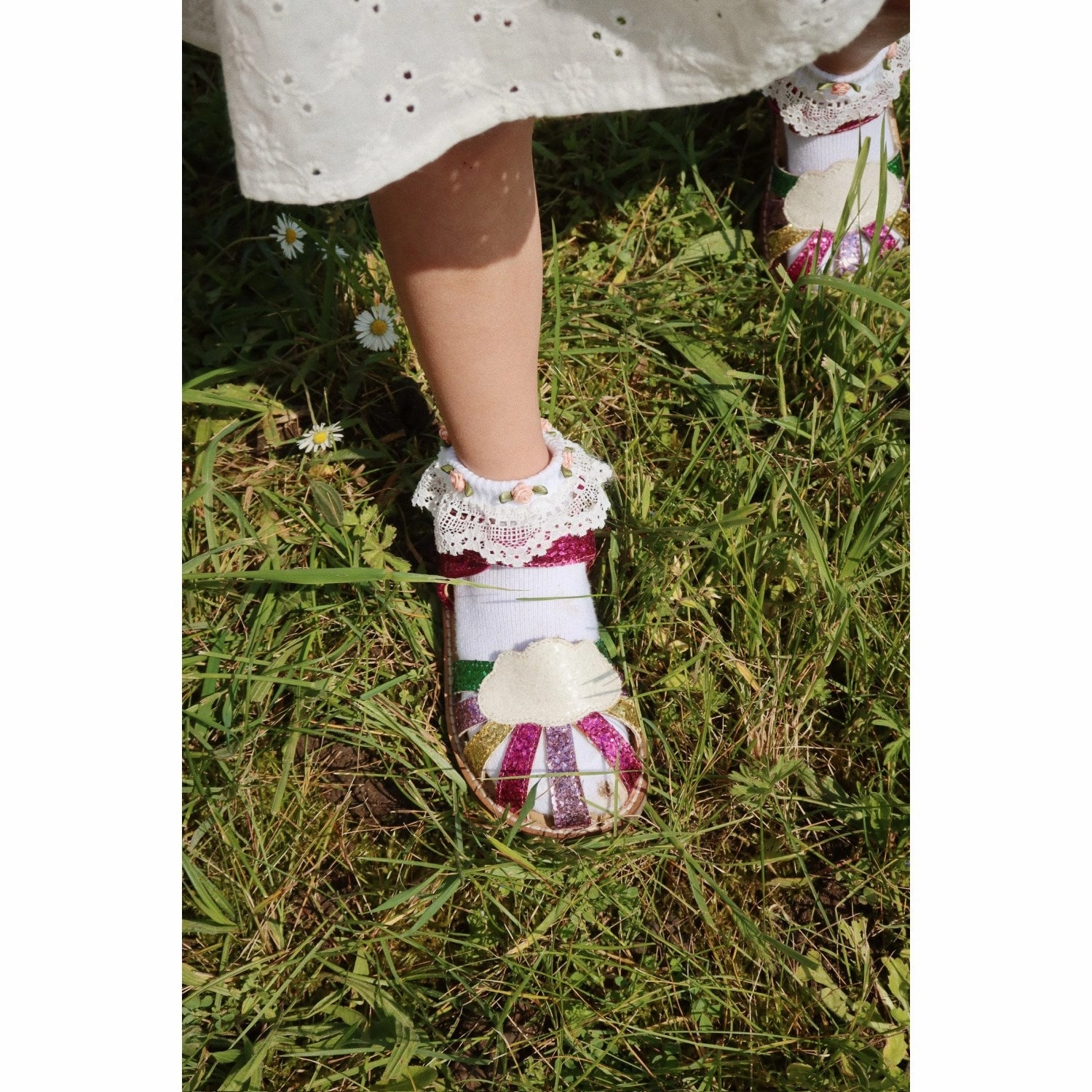 Essential Gear Konges Sl?Jd Flamingo Plume Rainbow Sandal