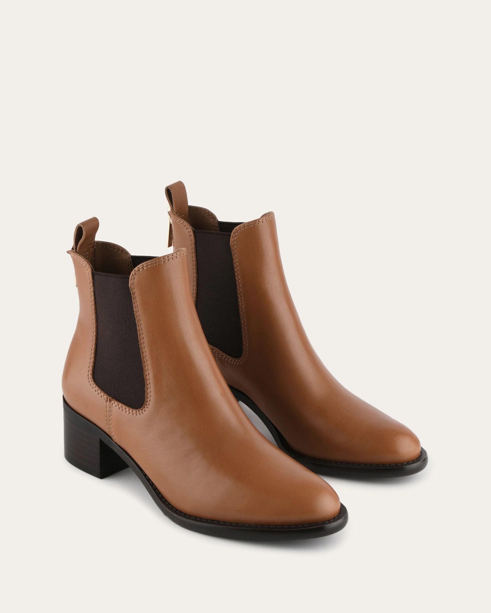 Next-Gen Design Adaptive Edge Lucas Mid Ankle Boots Dark Tan Leather