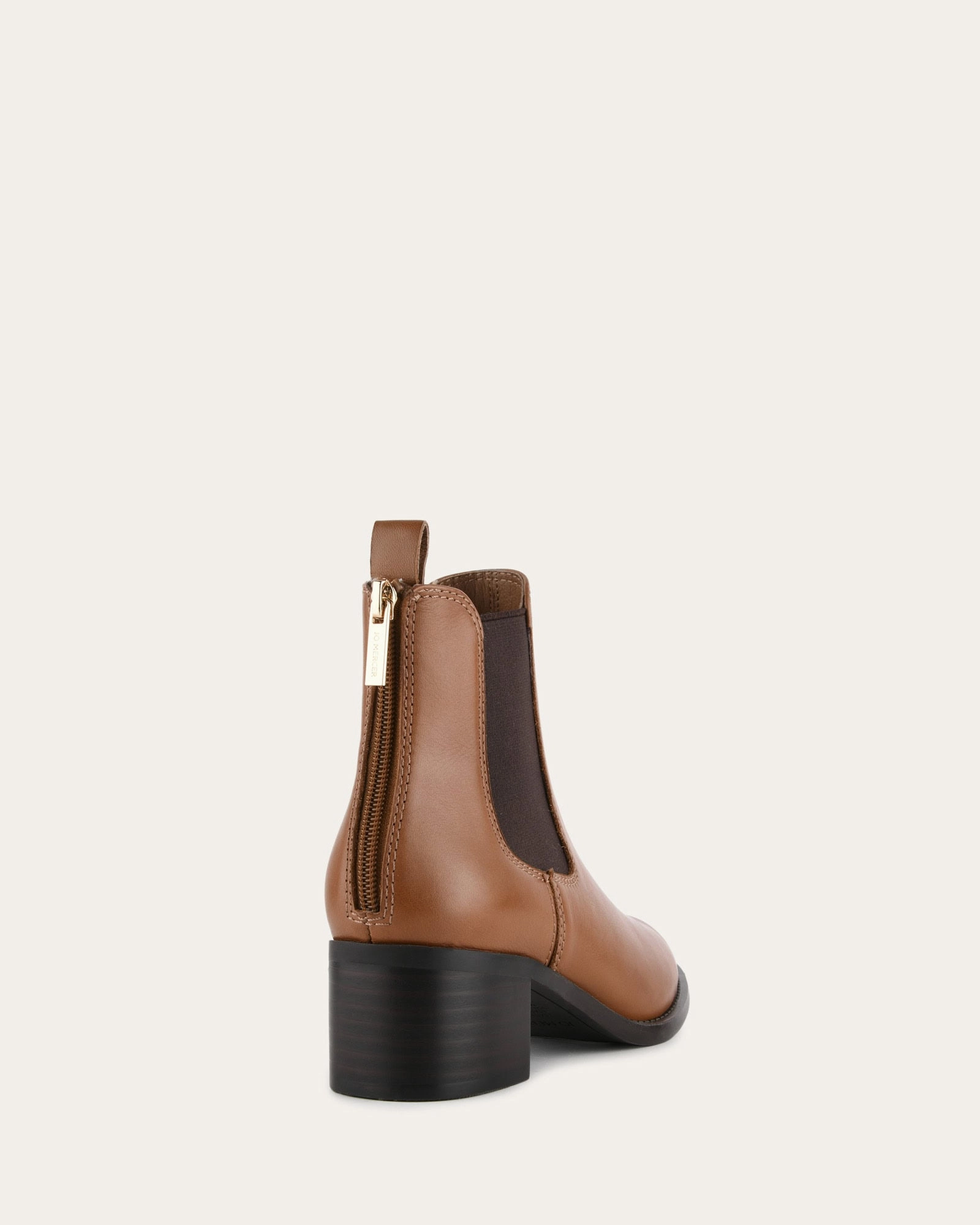 Lucas Mid Ankle Boots Dark Tan Leather Structured Motion