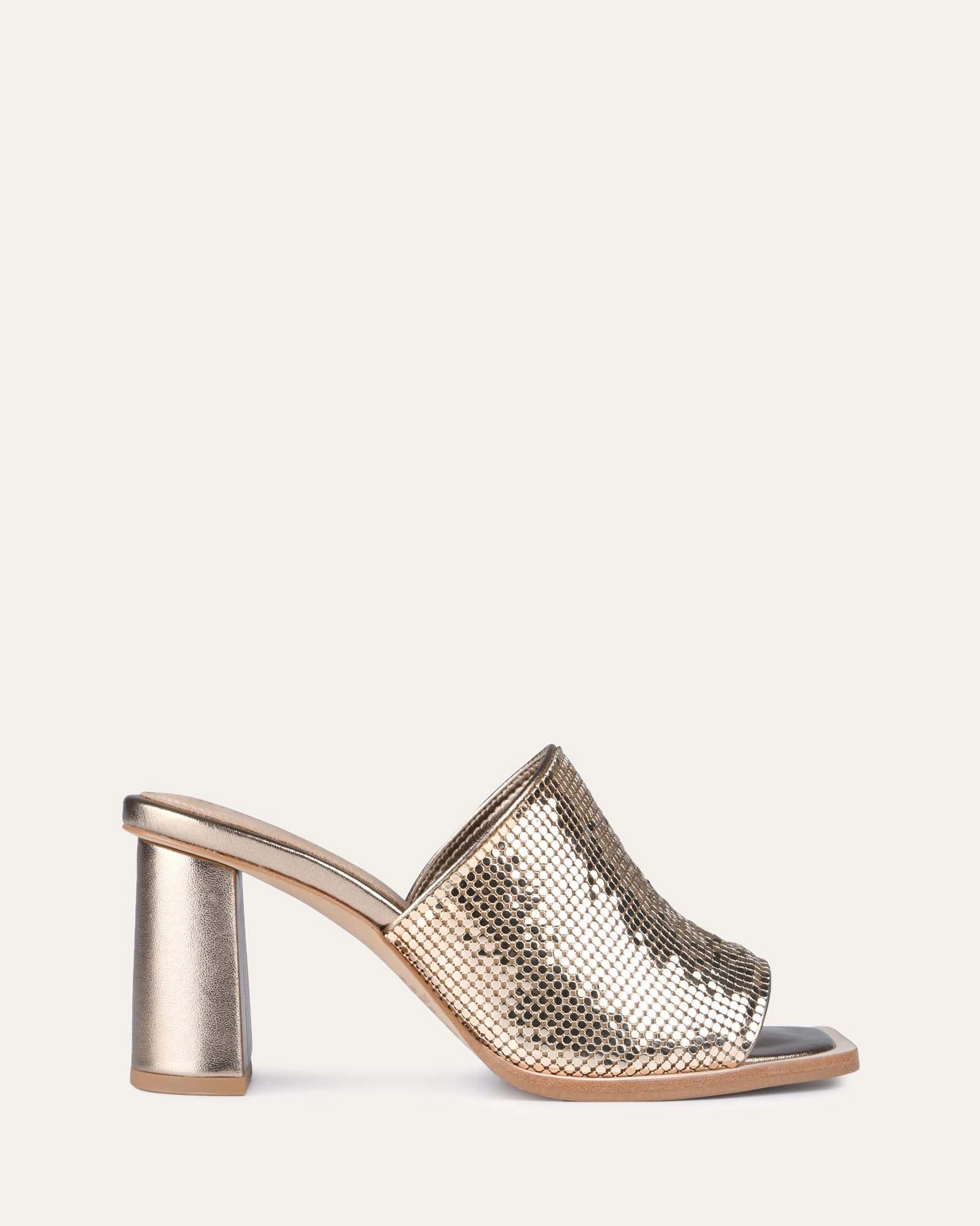 Cupid High Heel Sandals Gold Fluid-Form Design Smart Layering