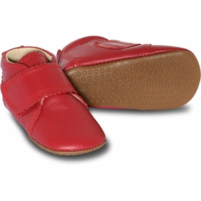 Refined Flowwear Pom Pom? Indoor Shoes Velcro Scallops Red