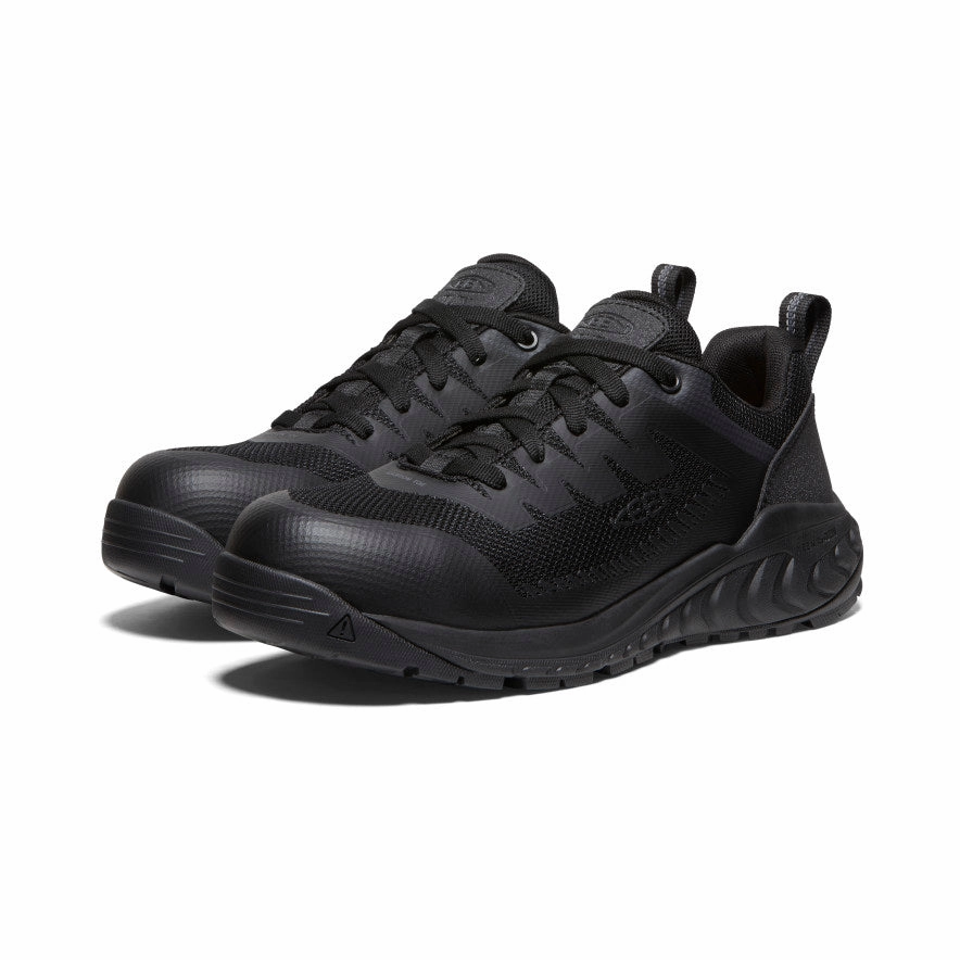 Men'S Arvada Esd Work Sneaker (Carbon Toe)  |  Black/Black Elevated Motion
