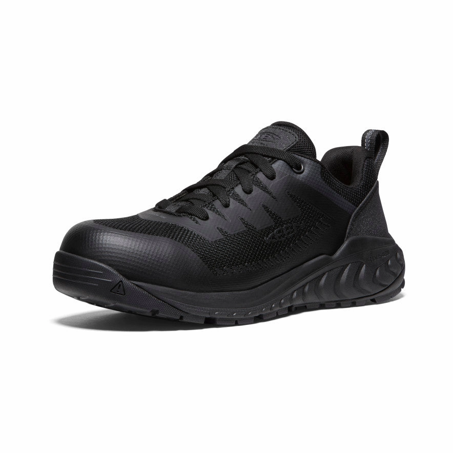 Street-Ready Confident Layers Men'S Arvada Esd Work Sneaker (Carbon Toe)  |  Black/Black