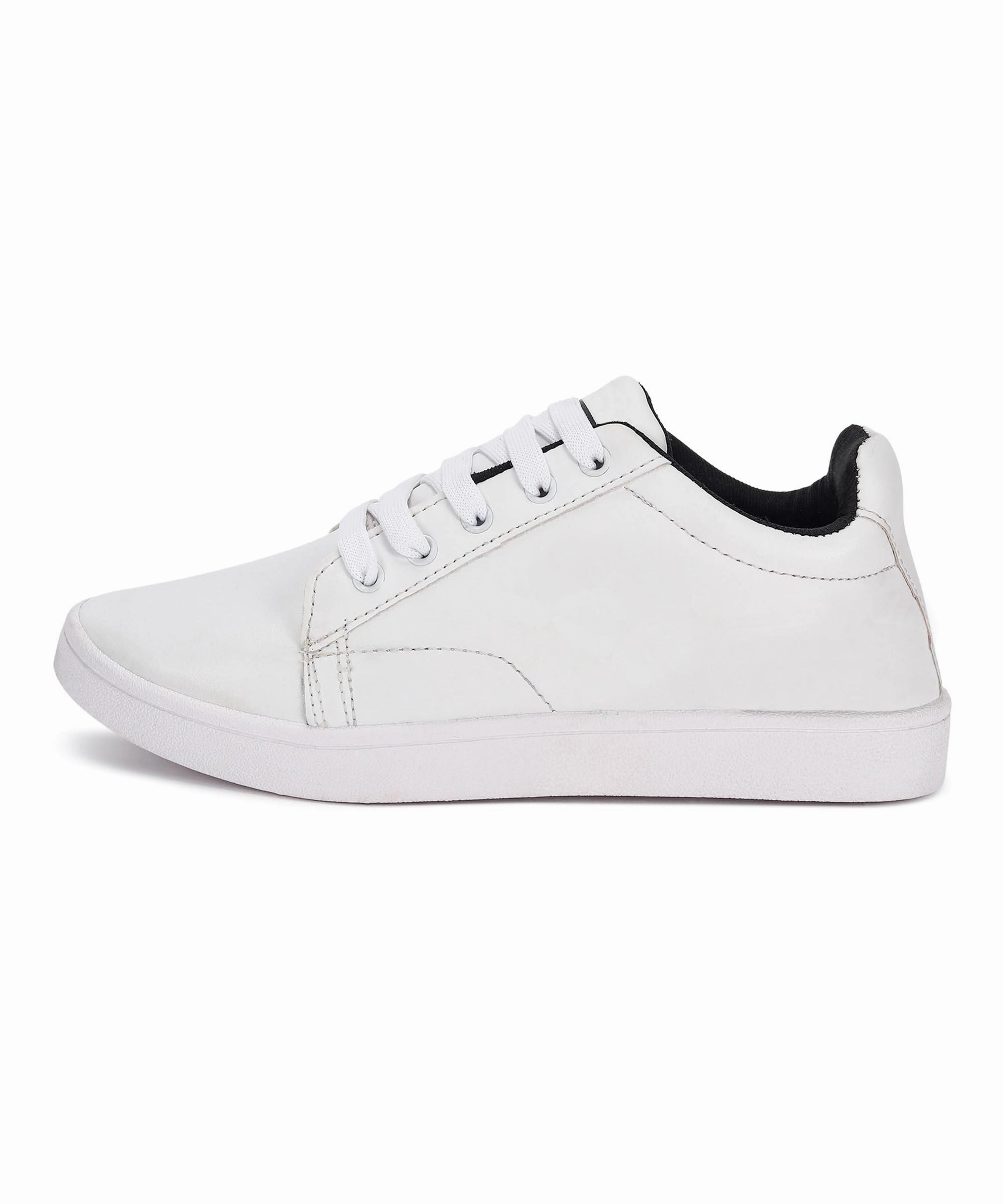 Engineered Simplicity Paragon K1017G Men Casual Shoes | Stylish Walking Outdoor Shoes For Everyday Wear | Smart & Trendy Design  | Comfortable Cushioned Soles White