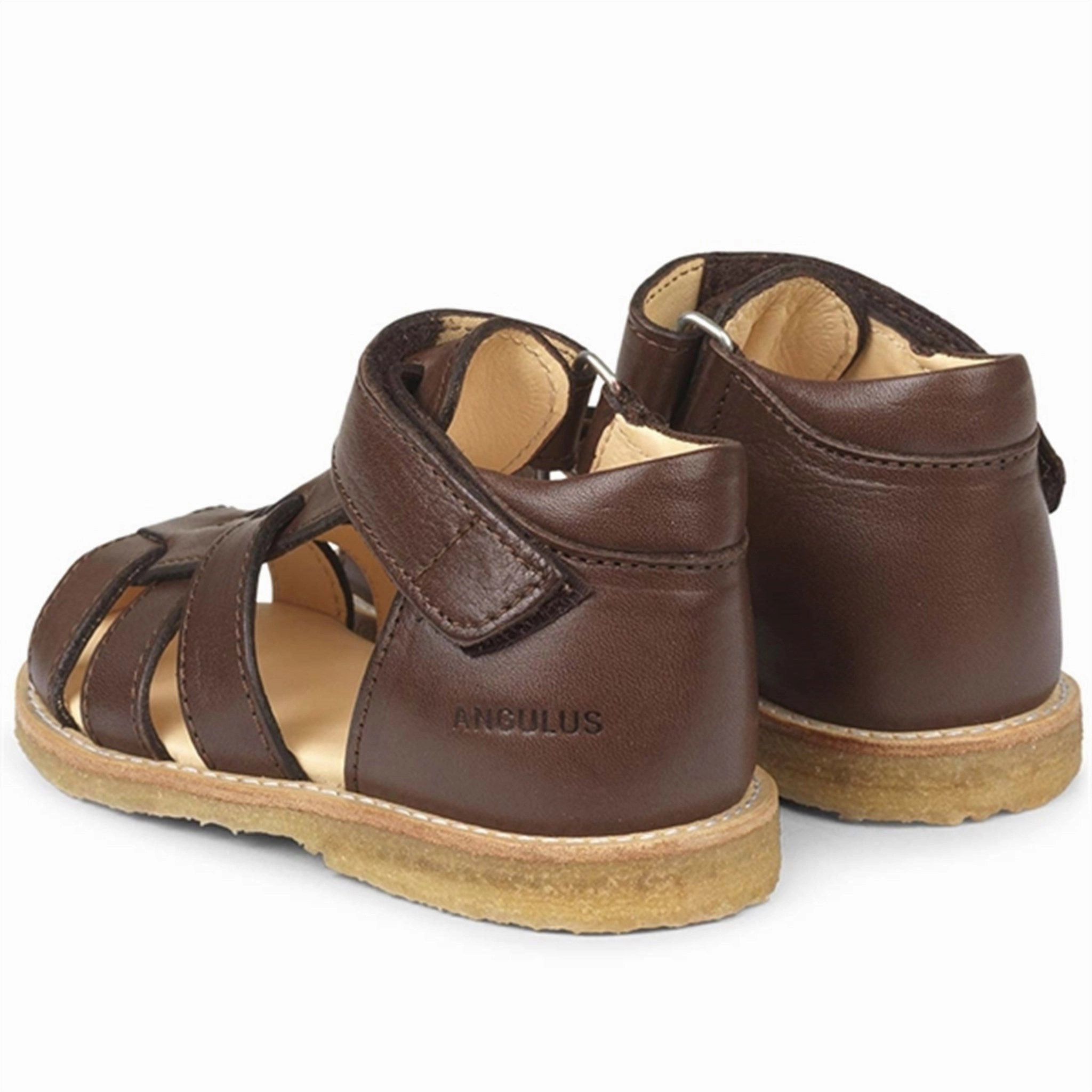 Angulus Starter Sandal W. Velcro Dark Brown Adaptable Pieces