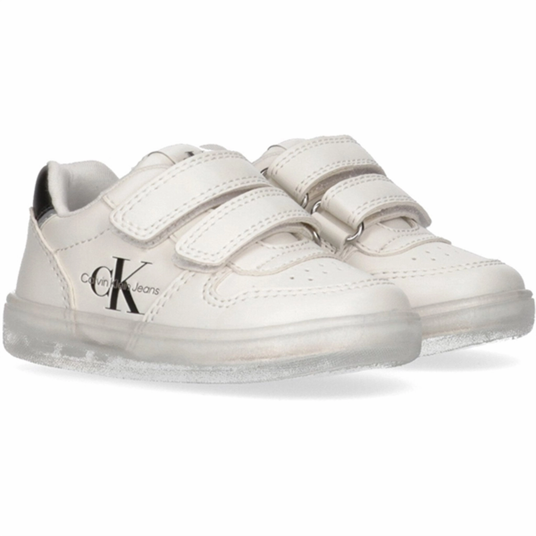 Refined Edge Calvin Klein Low Cut Velcro Sneakers White