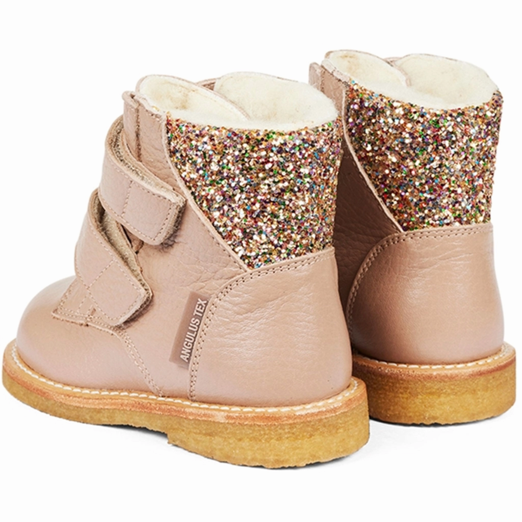The New Essential Designed For Lifestyle Angulus Starter Tex Boots With Velcro Make Up/Multi Glitter