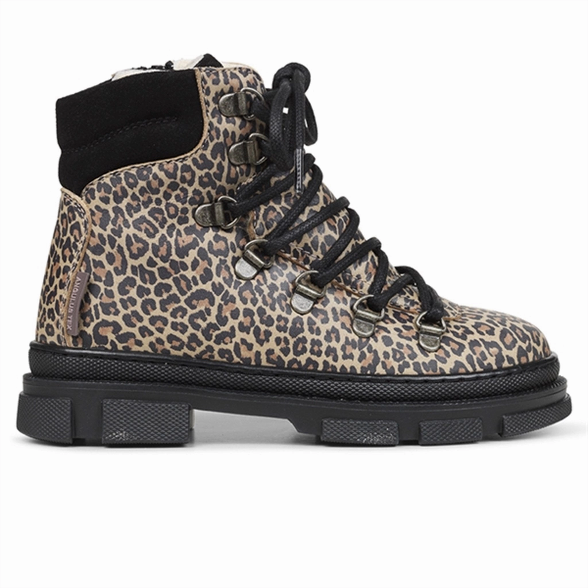 Everyday Ready Angulus Tex-Boots W Lace And Zipper Brown Leo/Black