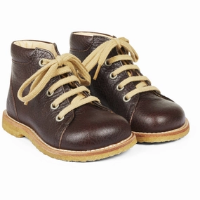 Angulus Dark Brown Classic Lace-Up Shoes Universal Pieces