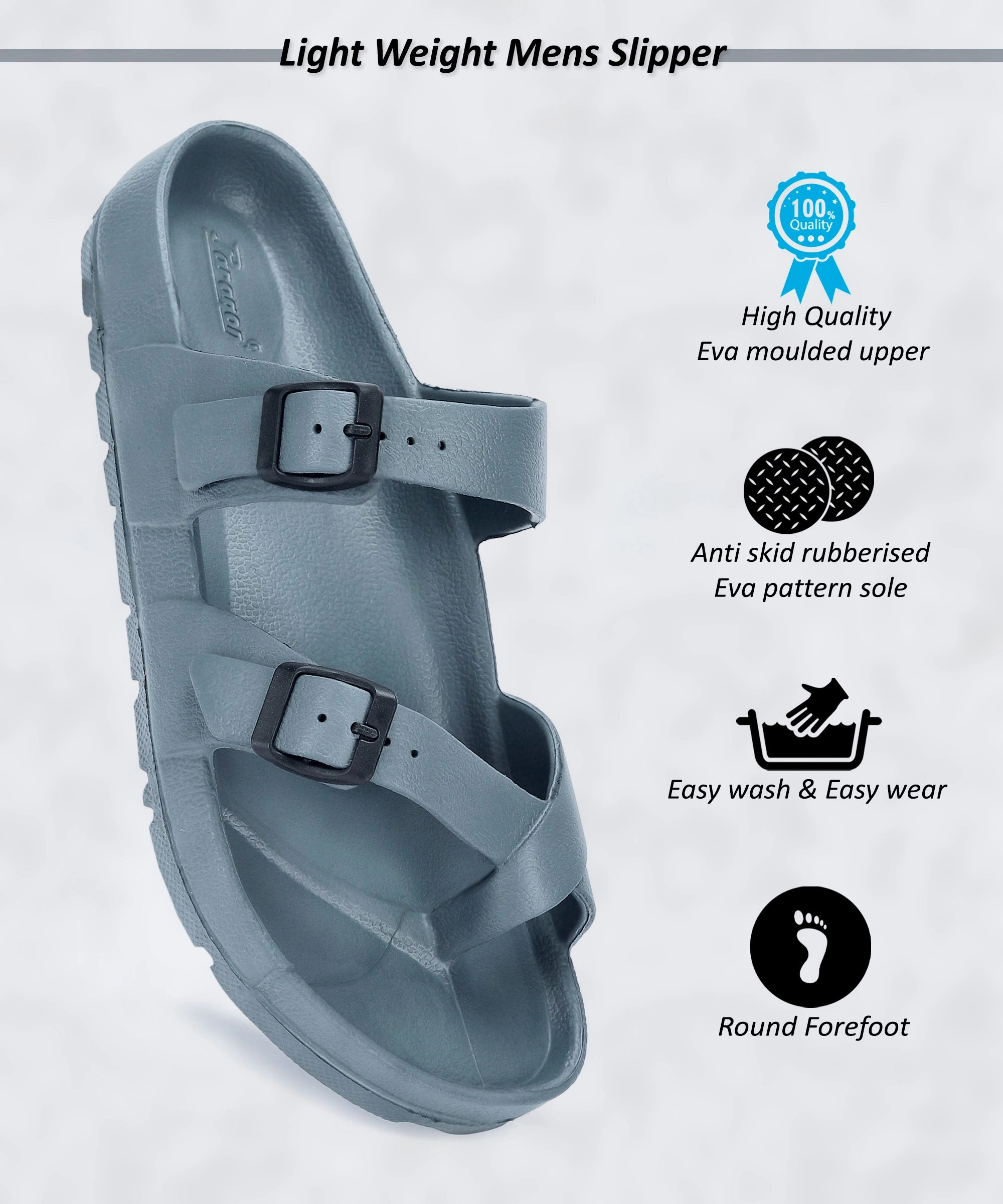 Paragon Evk3408G Men Casual Sliders | Stylish Trendy Lightweight Slides | Casual & Comfortable Slippers | Everyday Use Light Motion Gear