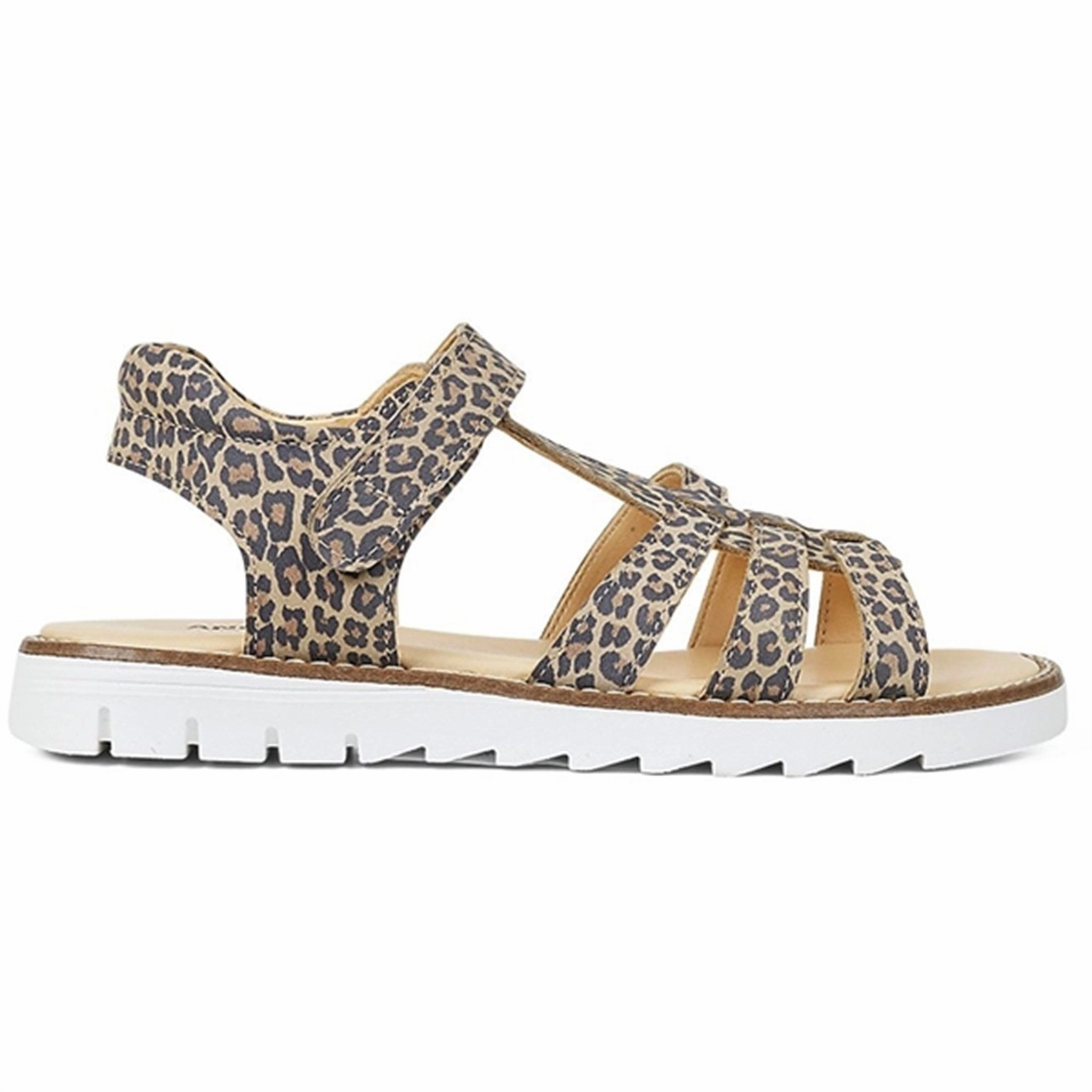 Angulus Sandal W. T-Strap And Velcro Leopard Layer Up Smart
