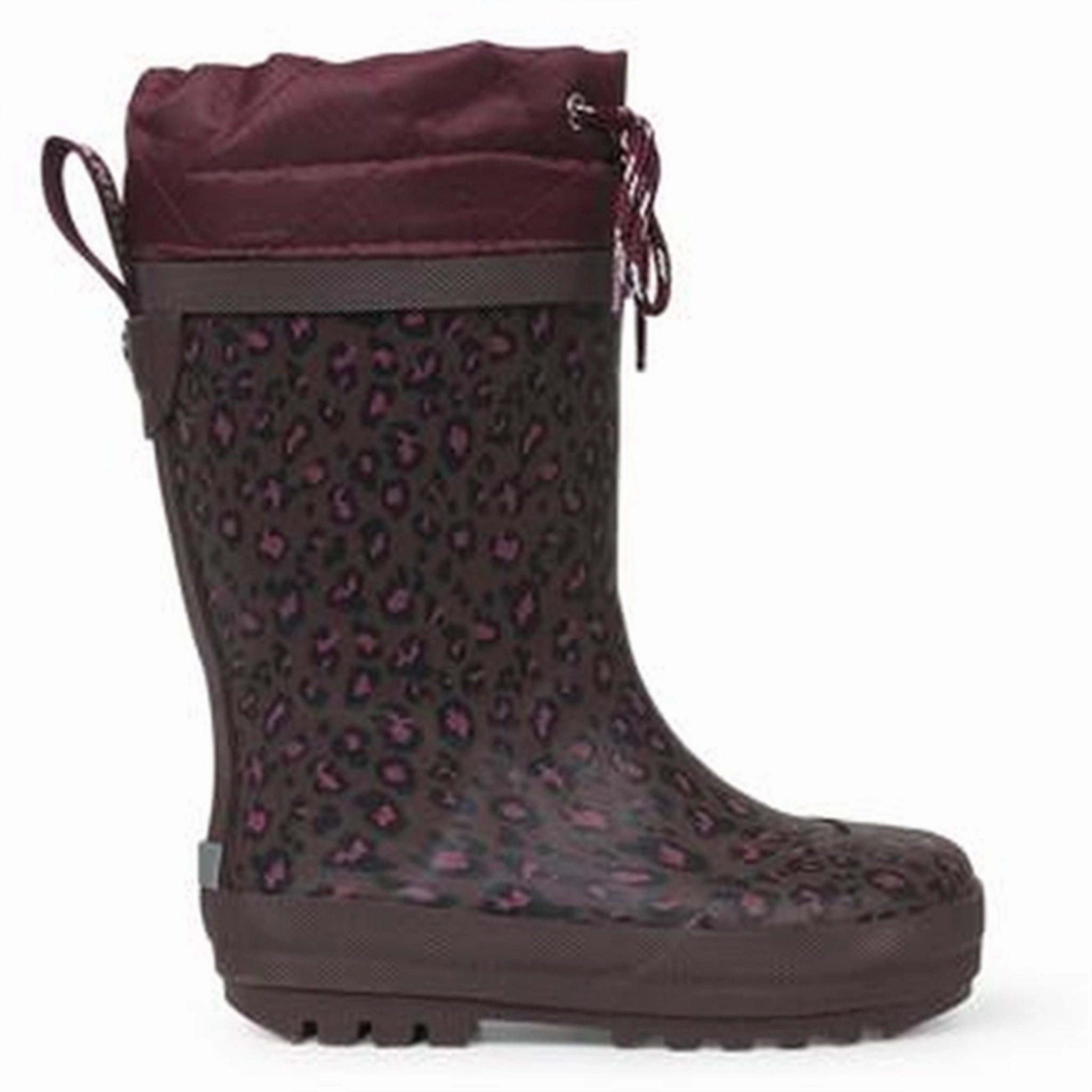 Flowline Fashion Angulus Thermo Rainboots Plum Leo Print