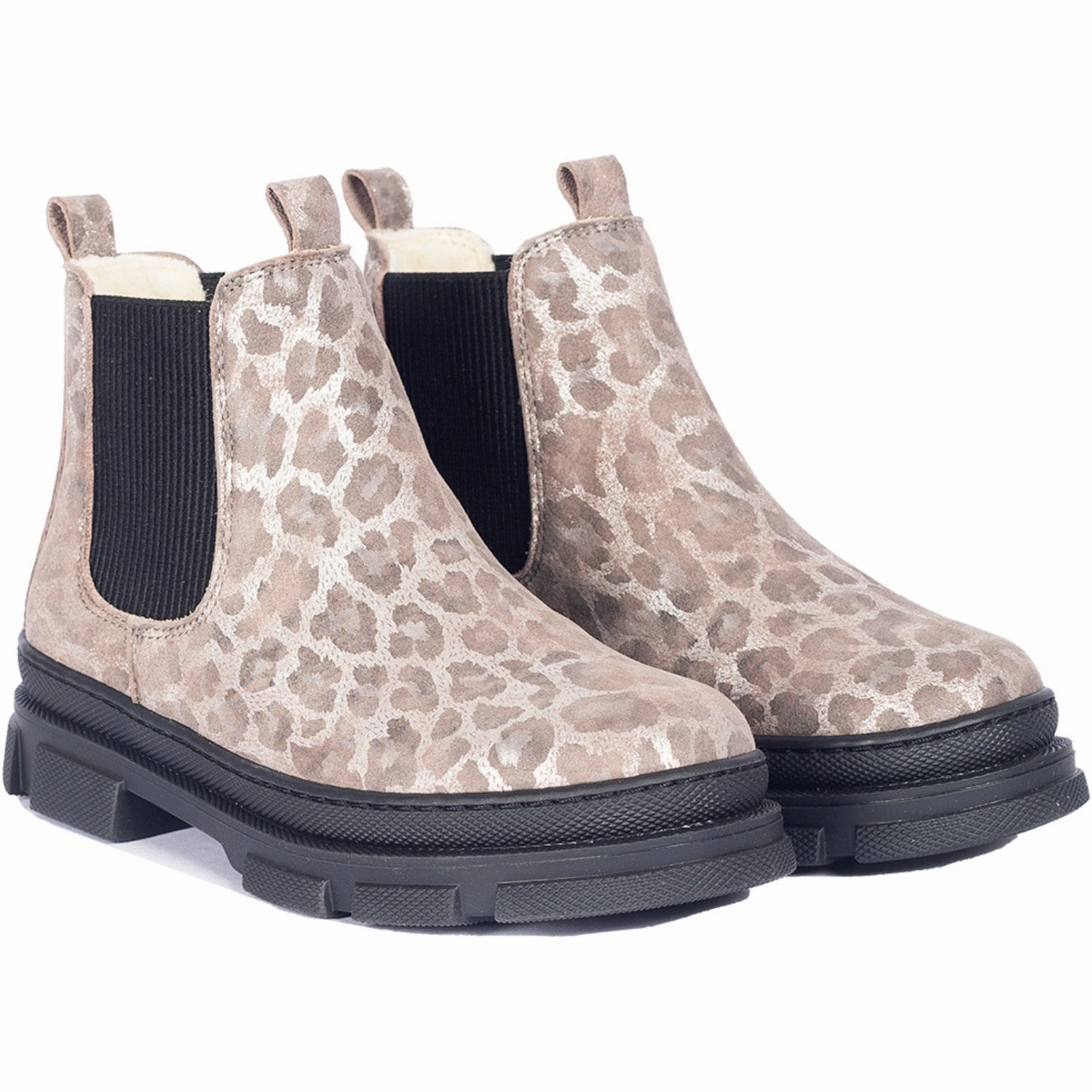Angulus Silver Leo/Black Chelsea Boot With Elastic And Wool Lining Elevate Your Day Wear The Moment