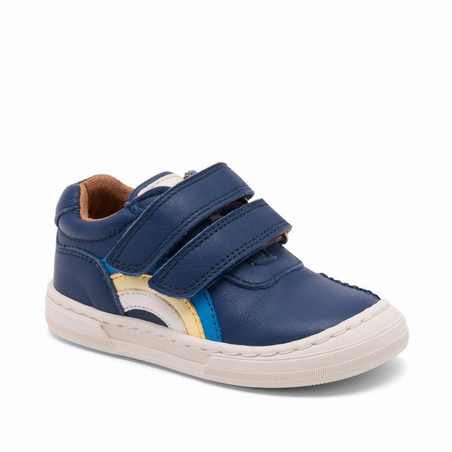 Form-Focused Bisgaard Deep Blue Rainbow Low Velcro Shoe
