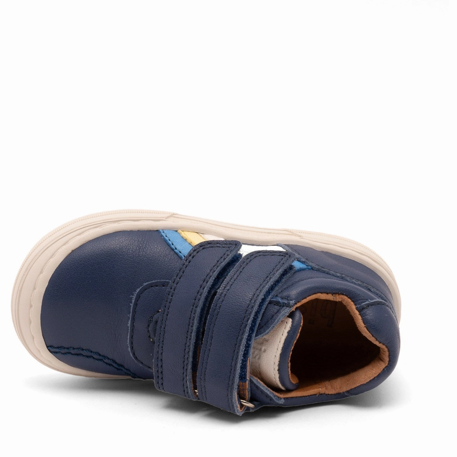Bisgaard Deep Blue Rainbow Low Velcro Shoe Progressive Feel